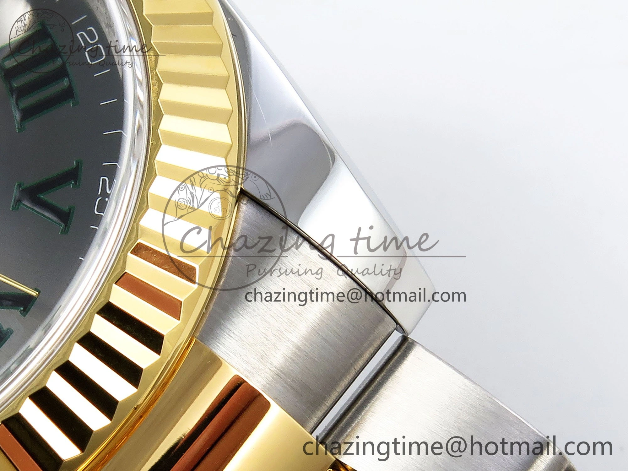 DateJust 41 126333 Clean 1:1 Best Edition 904L Steel Gray Dial Green Roman Marker on SS YG Oyster Bracelet VR Durable 1564