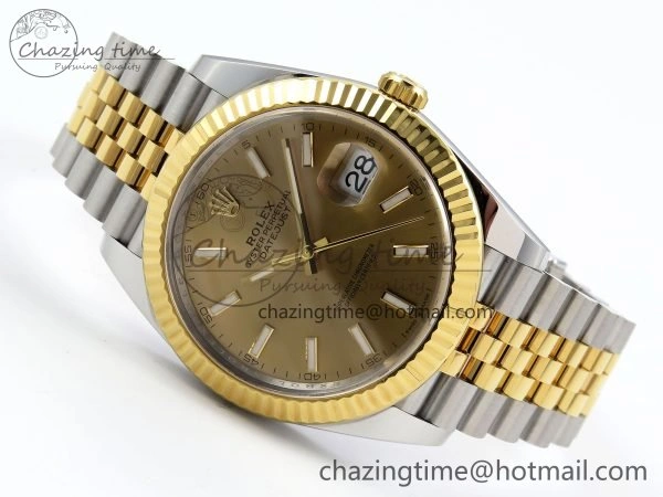 Packable DateJust 41 126333 Clean 1:1 Best Edition 904L Steel YG Stick Dial on SS YG Jubilee Bracelet VR 1574