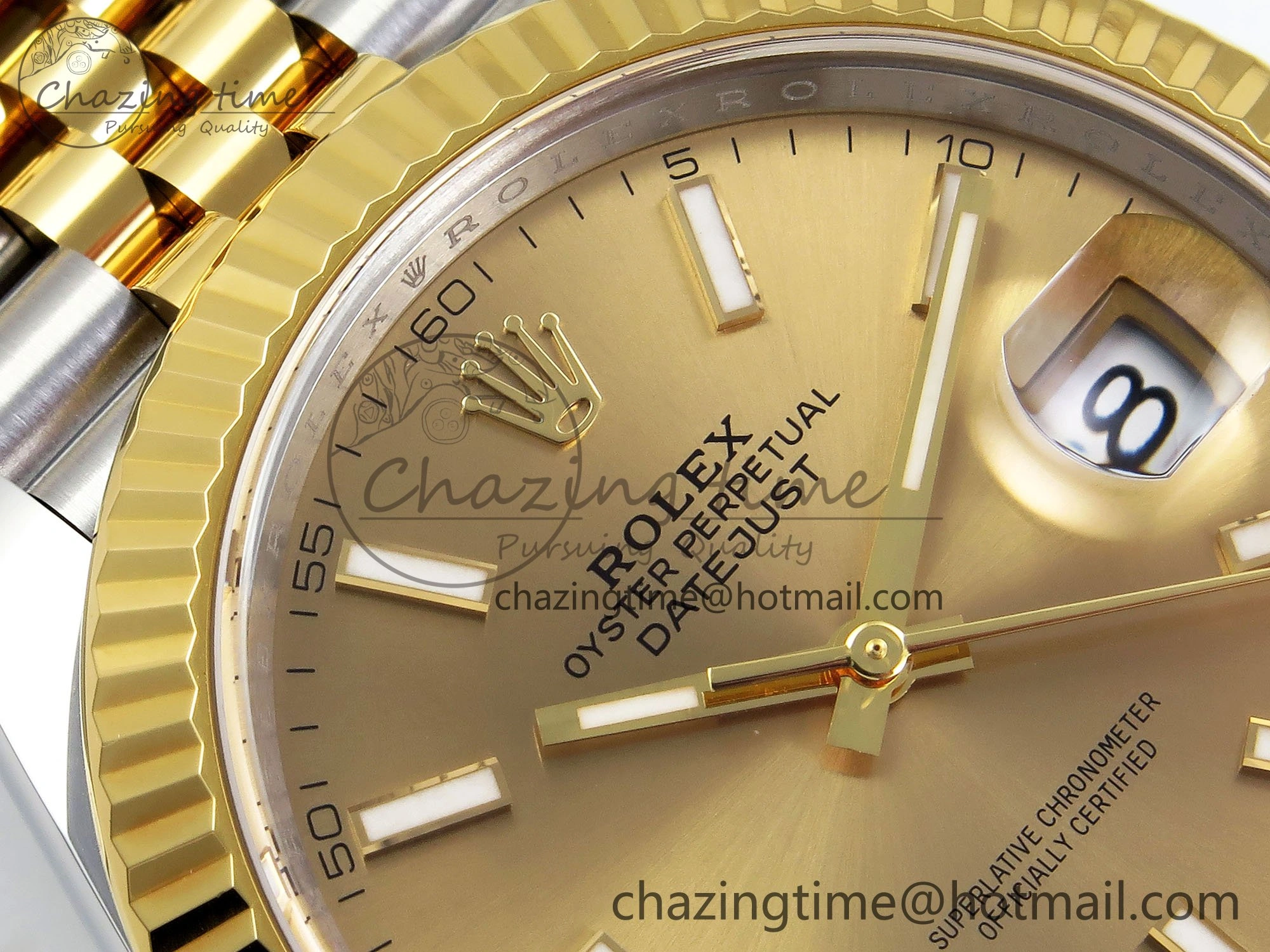 Packable DateJust 41 126333 Clean 1:1 Best Edition 904L Steel YG Stick Dial on SS YG Jubilee Bracelet VR 1574