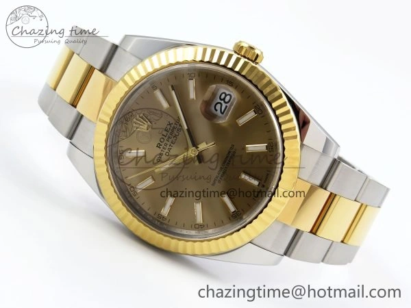 DateJust 41 126333 Clean 1:1 Best Edition 904L Steel YG Stick Dial on SS YG Oyster Bracelet VR Classic 1578