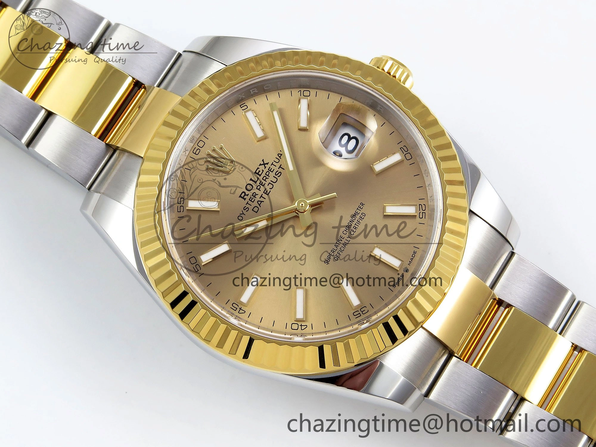 DateJust 41 126333 Clean 1:1 Best Edition 904L Steel YG Stick Dial on SS YG Oyster Bracelet VR Classic 1578