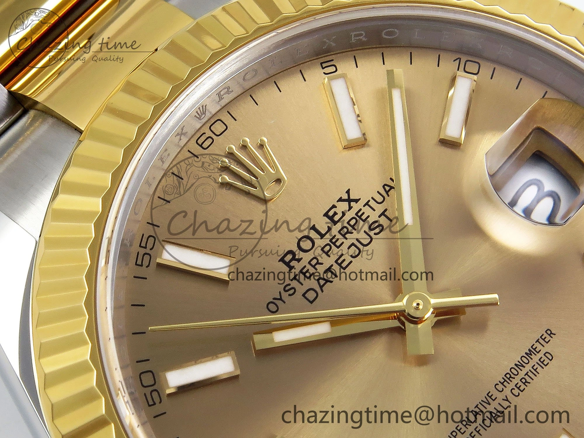 DateJust 41 126333 Clean 1:1 Best Edition 904L Steel YG Stick Dial on SS YG Oyster Bracelet VR Classic 1578