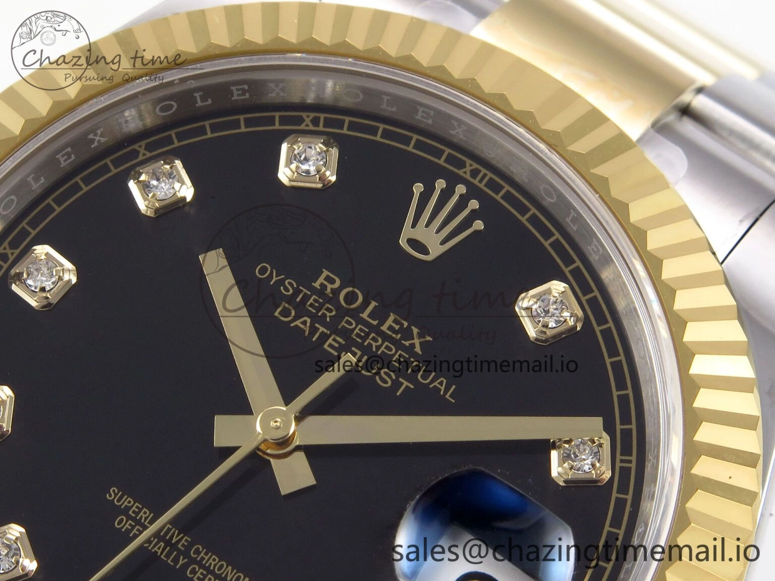 DateJust 41 126333 EWEF Best Edition Black Diamonds Dial on SS YG Oyster Bracelet A SportInspired 974