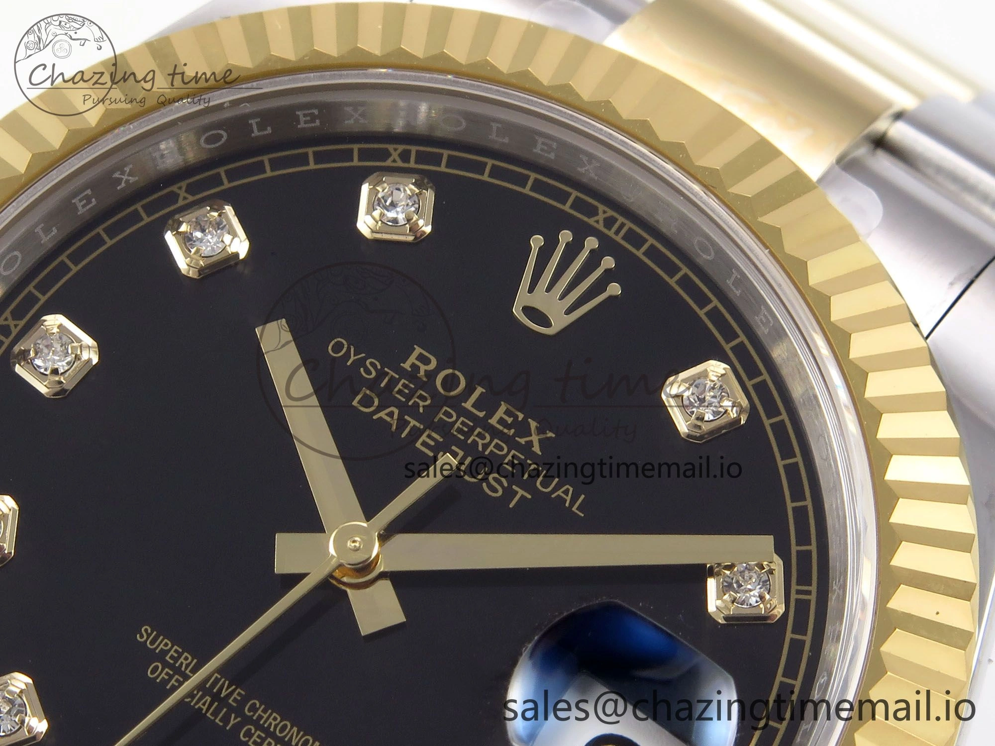 DateJust 41 126333 EWEF Best Edition Black Diamonds Dial on SS YG Oyster Bracelet A SportInspired 974