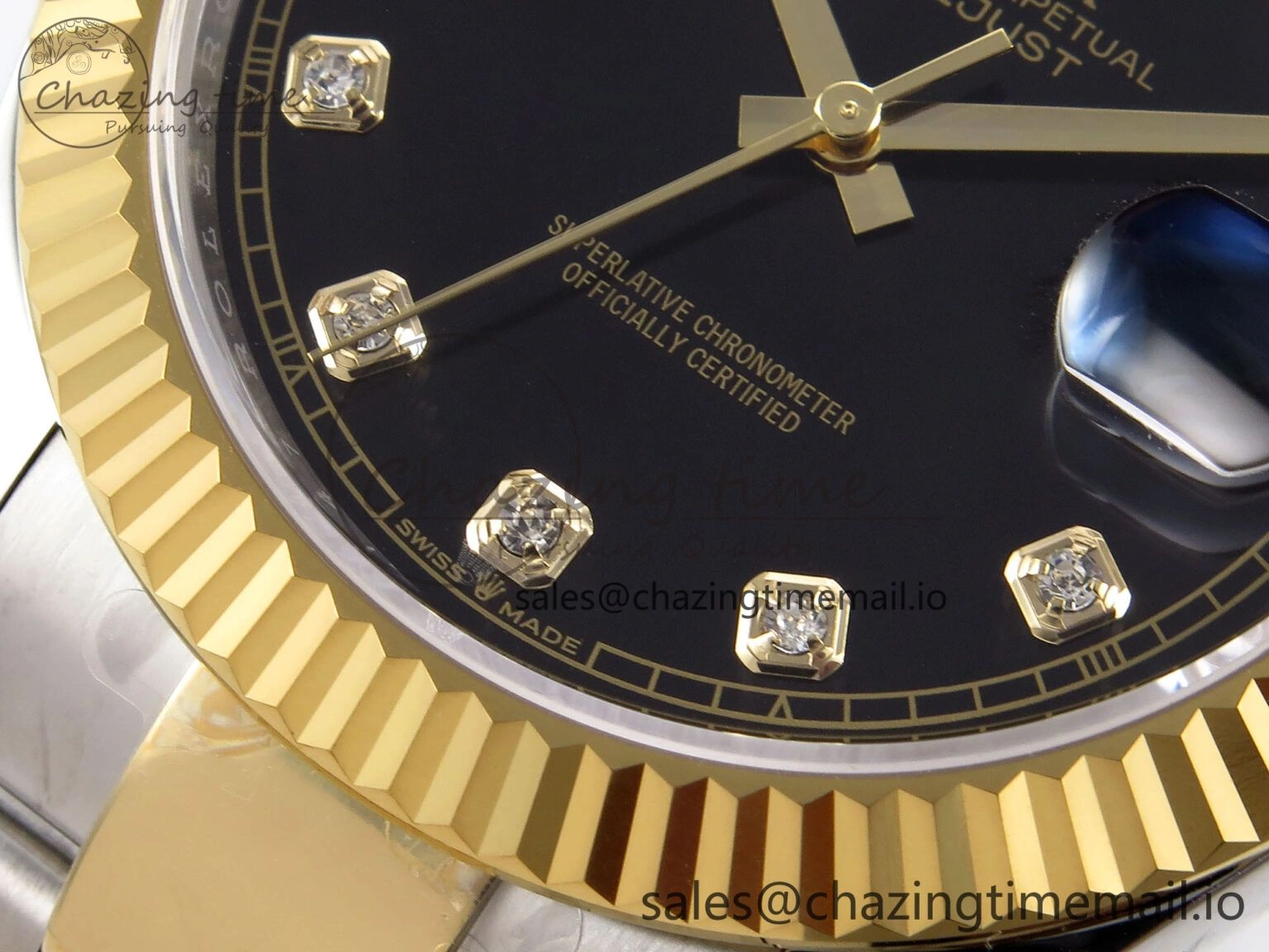 DateJust 41 126333 EWEF Best Edition Black Diamonds Dial on SS YG Oyster Bracelet A SportInspired 974