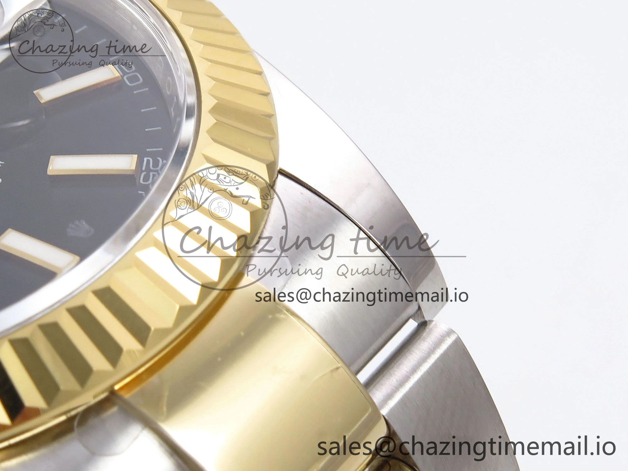 DateJust 41 126333 EWEF Best Edition Black Stick Dial on SS YG Oyster Bracelet A Neat 969