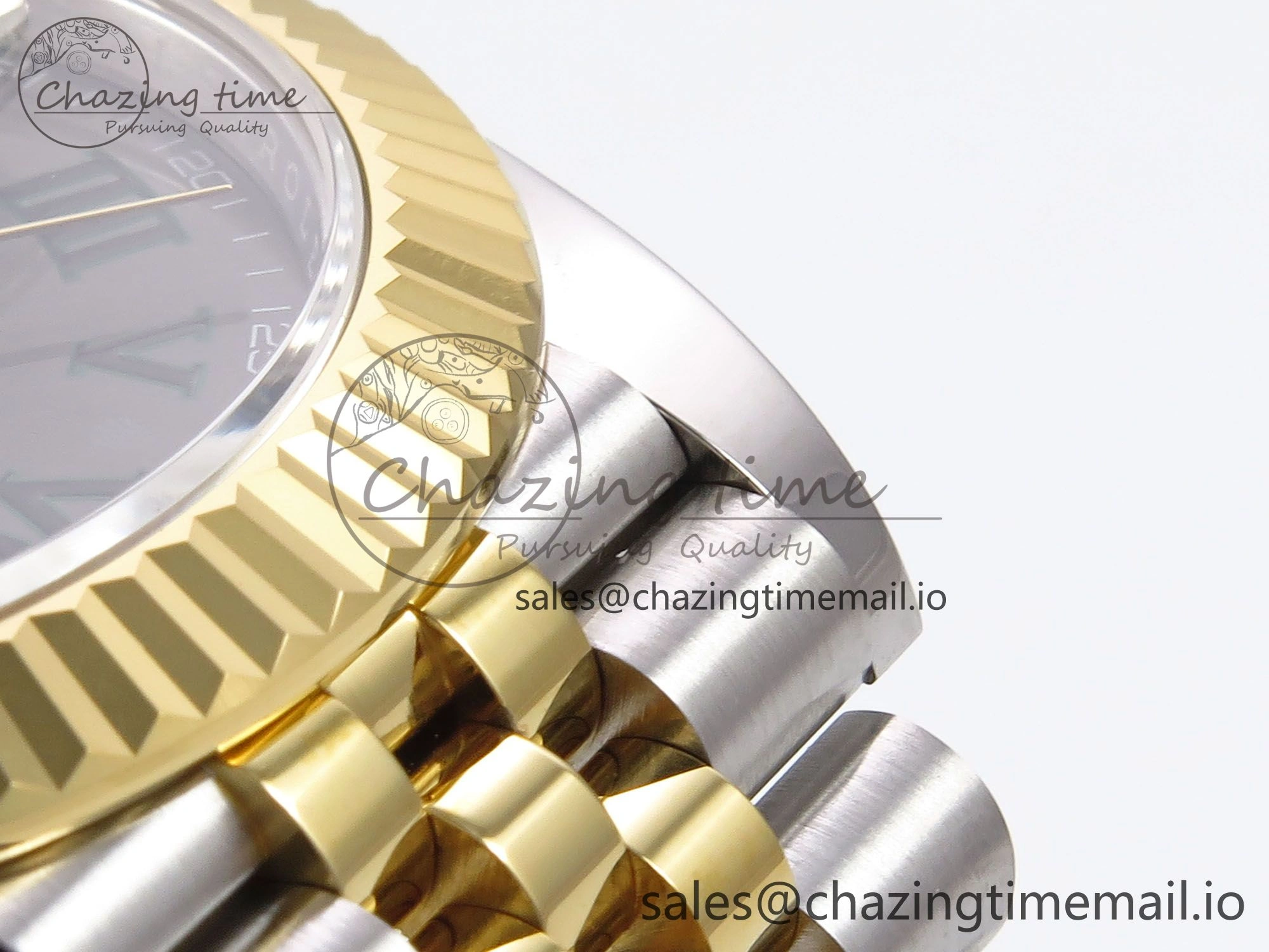 Seasonal DateJust 41 126333 EWEF Best Edition Gray Dial Green Roman Markers on SS YG Jubilee Bracelet A 988