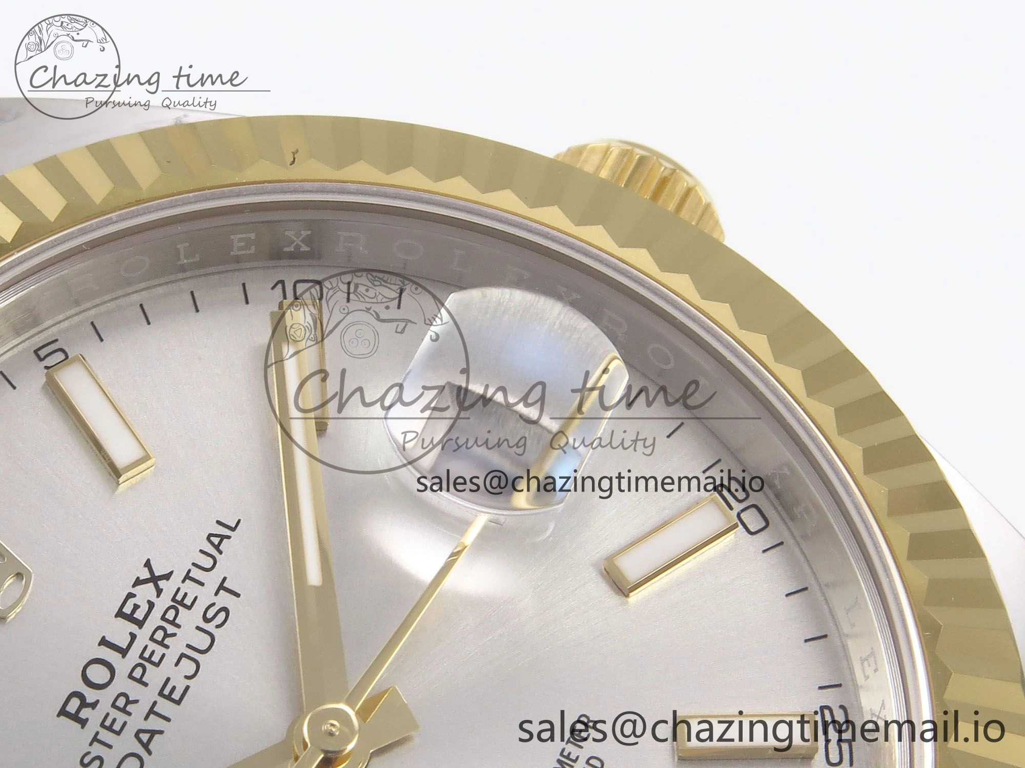 Unique DateJust 41 126333 EWEF Best Edition Silver Stick Dial on SS YG Jubilee Bracelet A 993