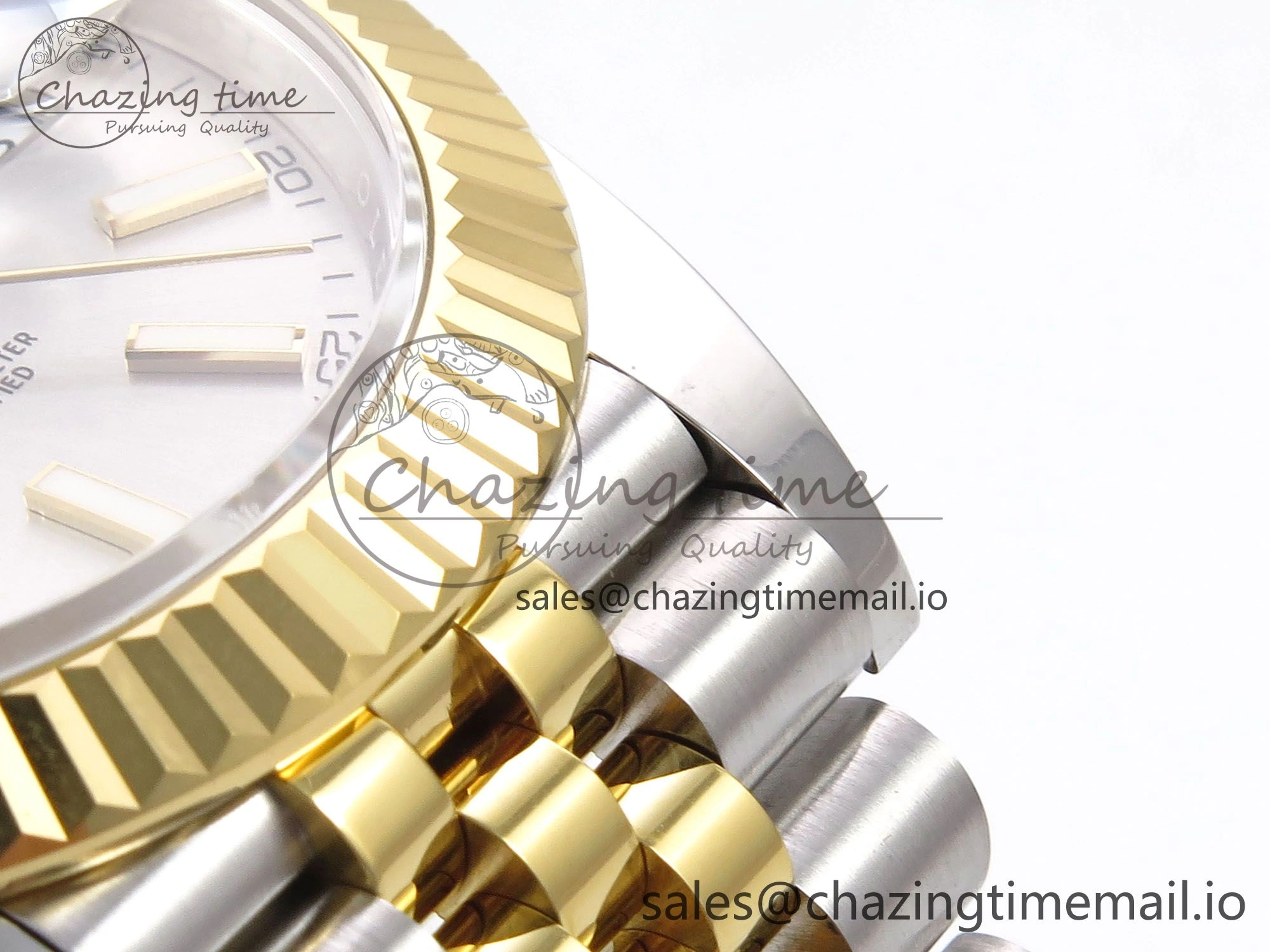 Unique DateJust 41 126333 EWEF Best Edition Silver Stick Dial on SS YG Jubilee Bracelet A 993