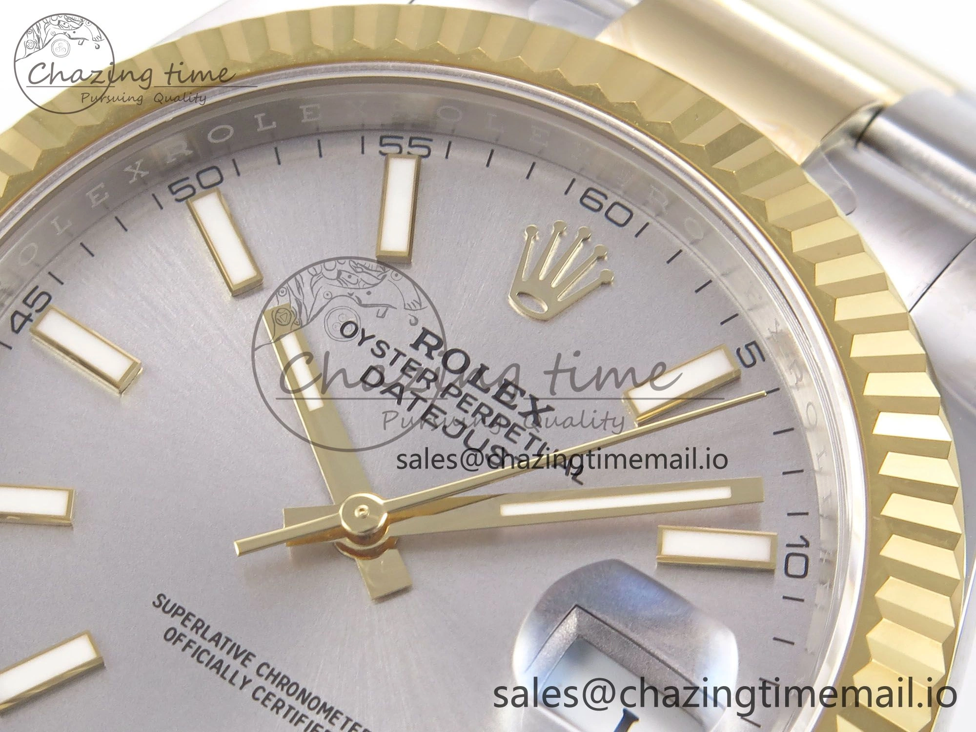 DateJust 41 126333 EWEF Best Edition Silver Stick Dial on SS YG Oyster Bracelet A Casual 975