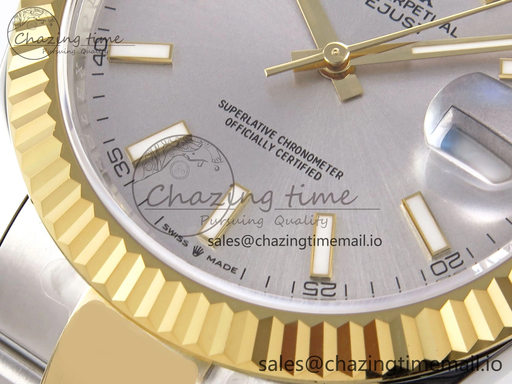 DateJust 41 126333 EWEF Best Edition Silver Stick Dial on SS YG Oyster Bracelet A Casual 975