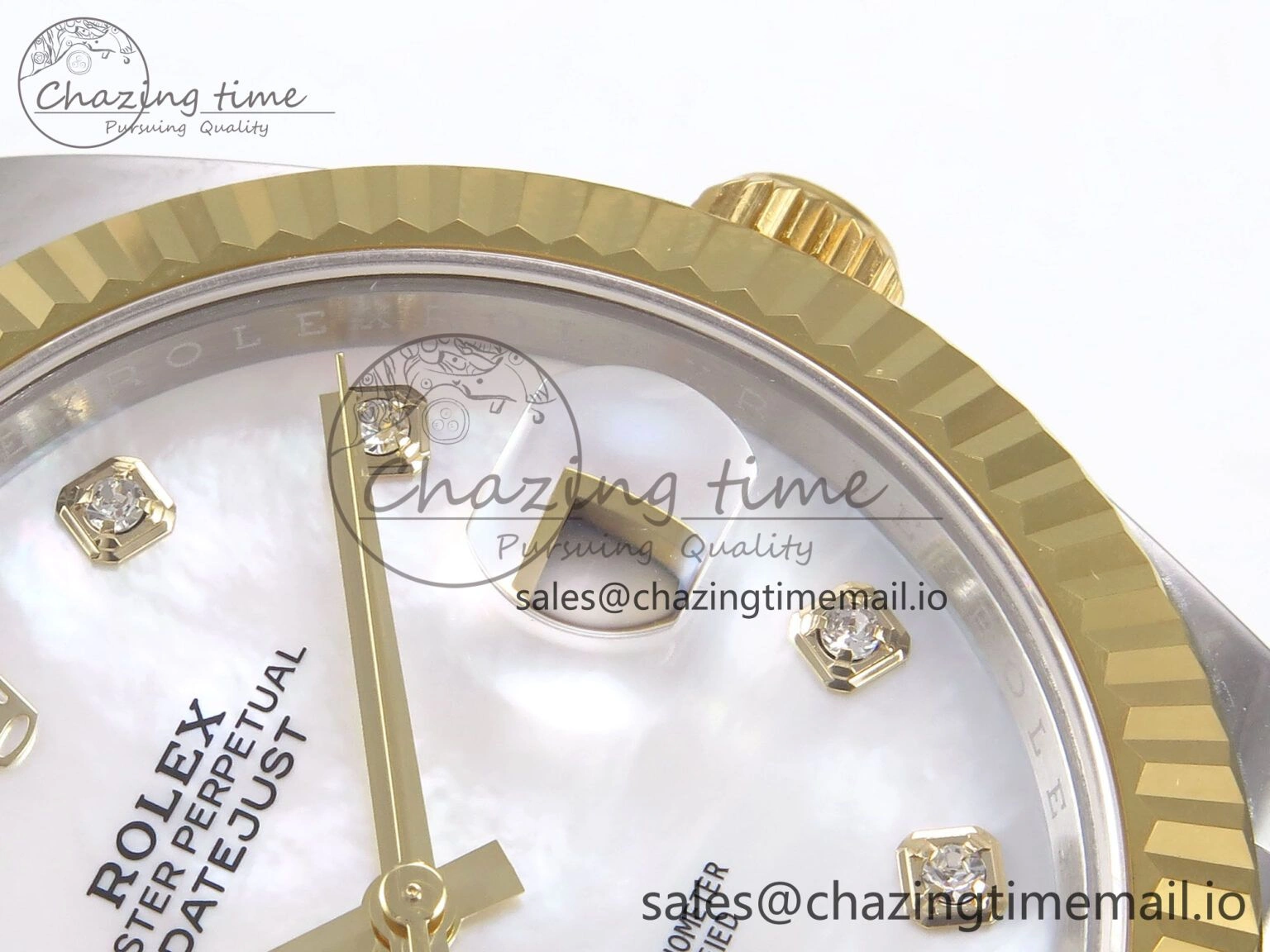 SunProtective DateJust 41 126333 EWEF Best Edition White MOP Dial on SS YG Jubilee Bracelet A 991