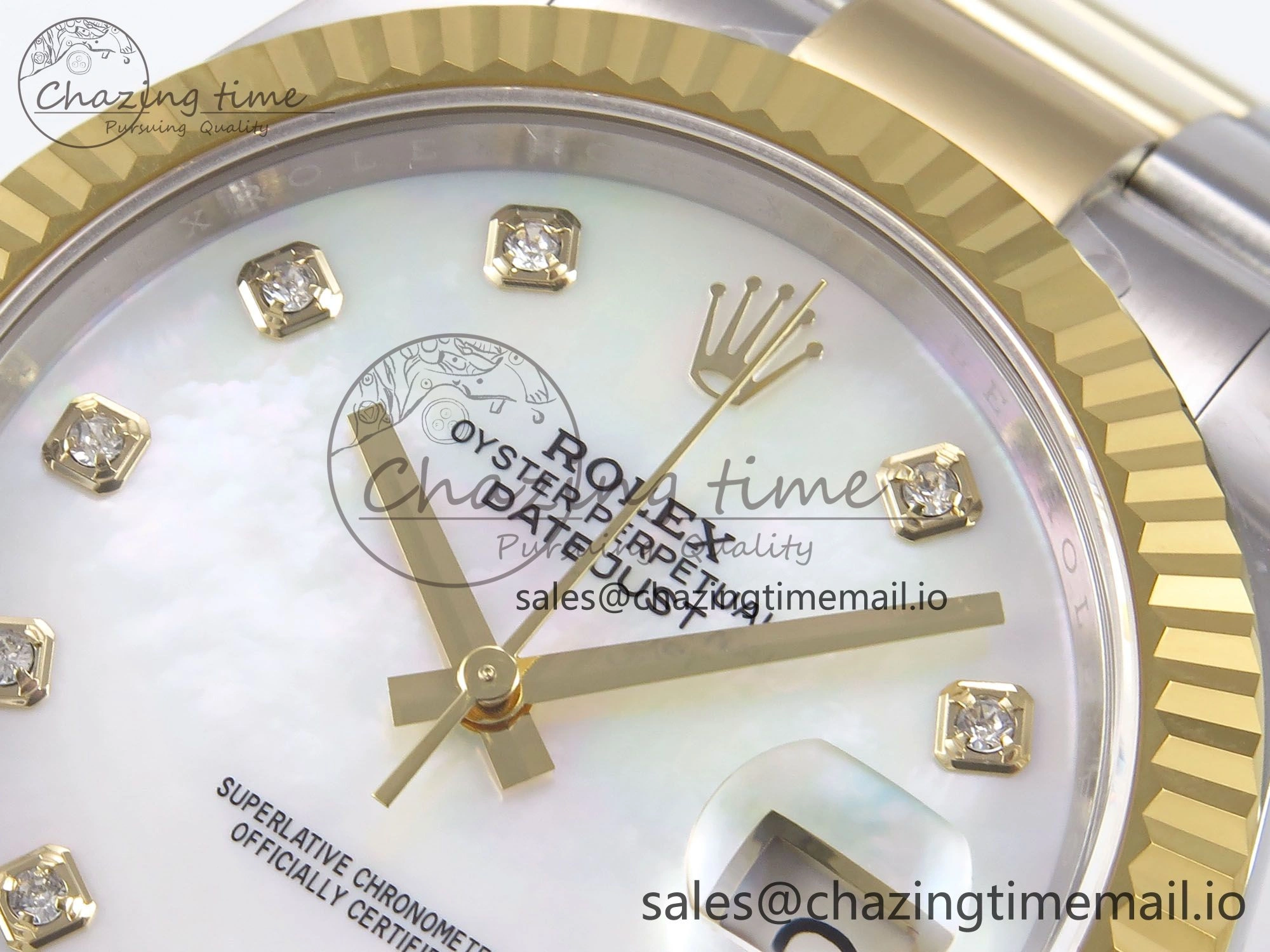FlexibleFit DateJust 41 126333 EWEF Best Edition White MOP Dial on SS YG Oyster Bracelet A 970