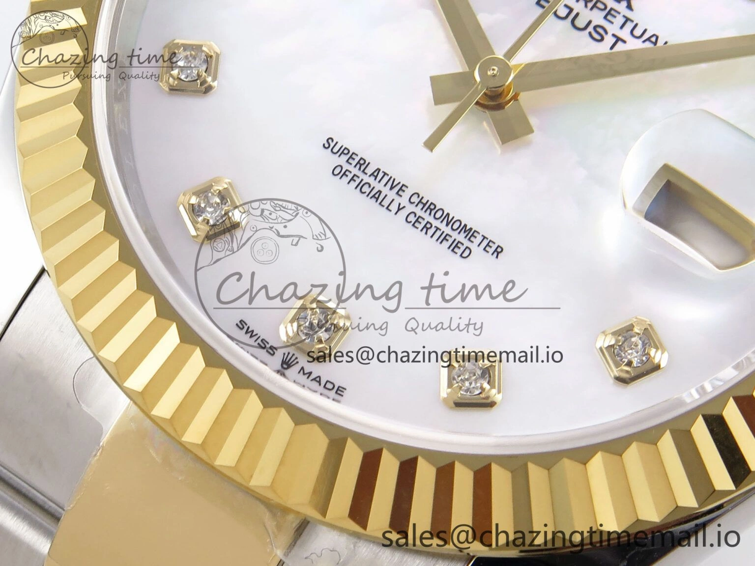FlexibleFit DateJust 41 126333 EWEF Best Edition White MOP Dial on SS YG Oyster Bracelet A 970
