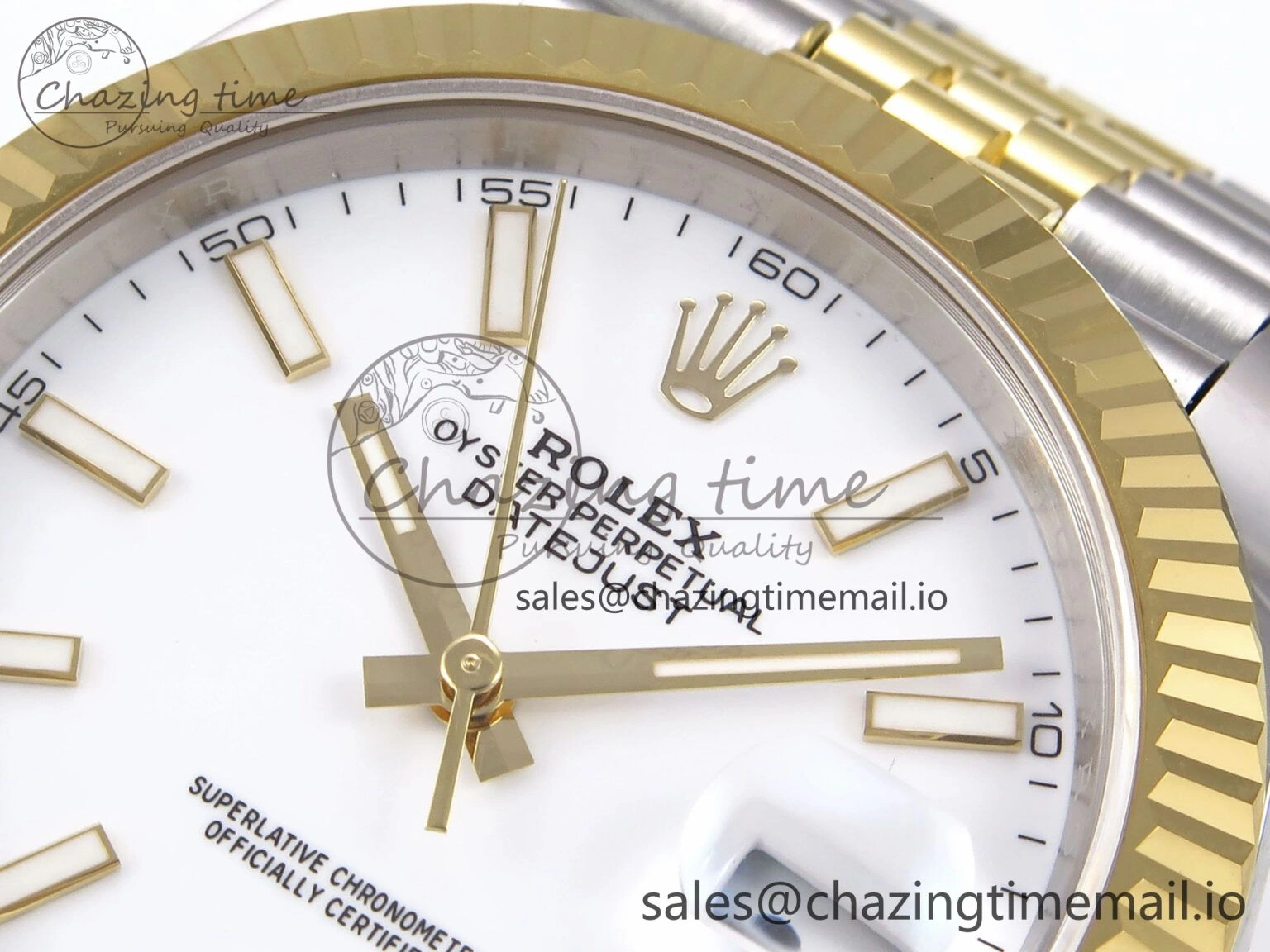 DateJust 41 126333 EWEF Best Edition White Stick Dial on SS YG Jubilee Bracelet A Unique 985