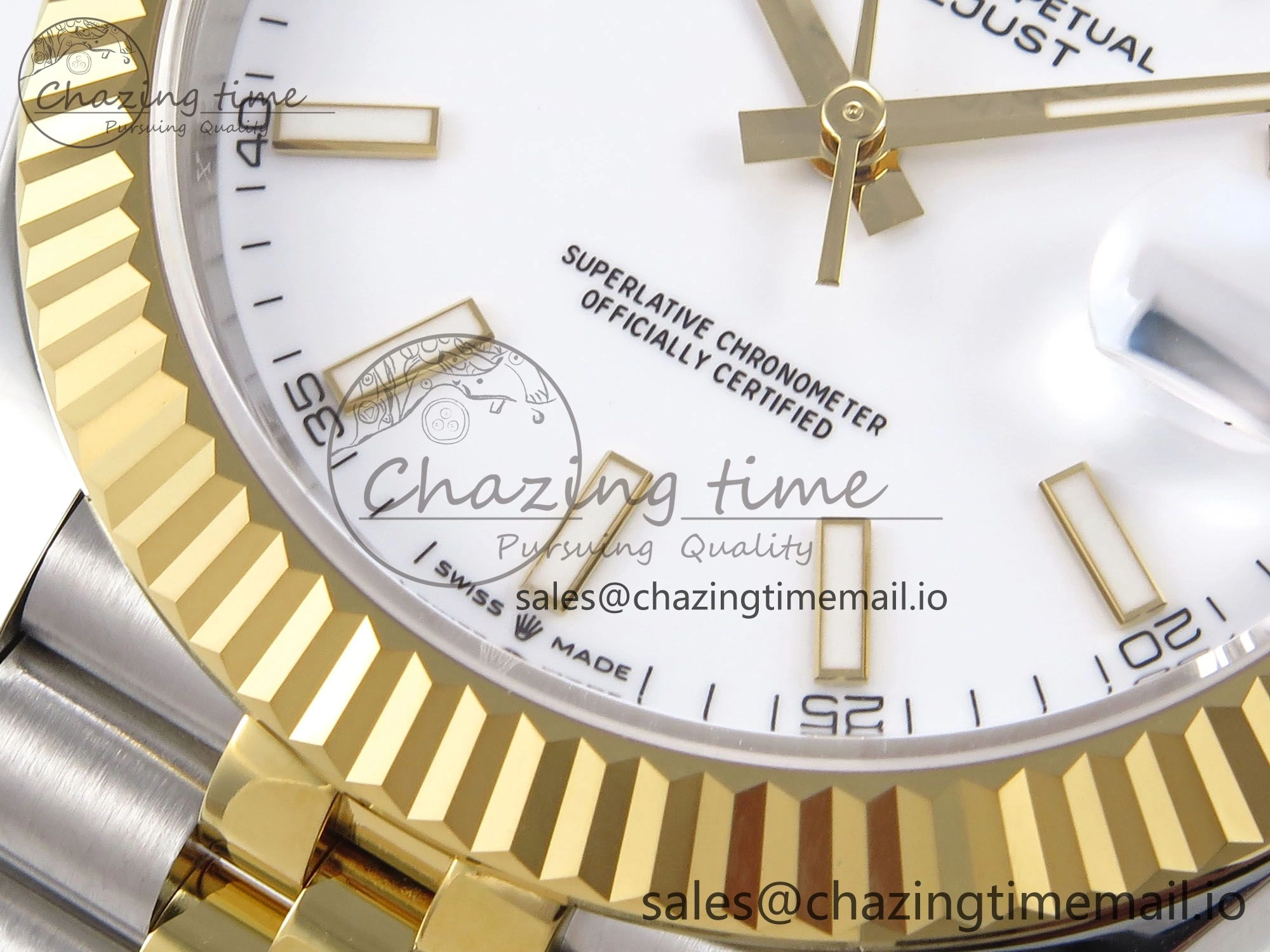 DateJust 41 126333 EWEF Best Edition White Stick Dial on SS YG Jubilee Bracelet A Unique 985