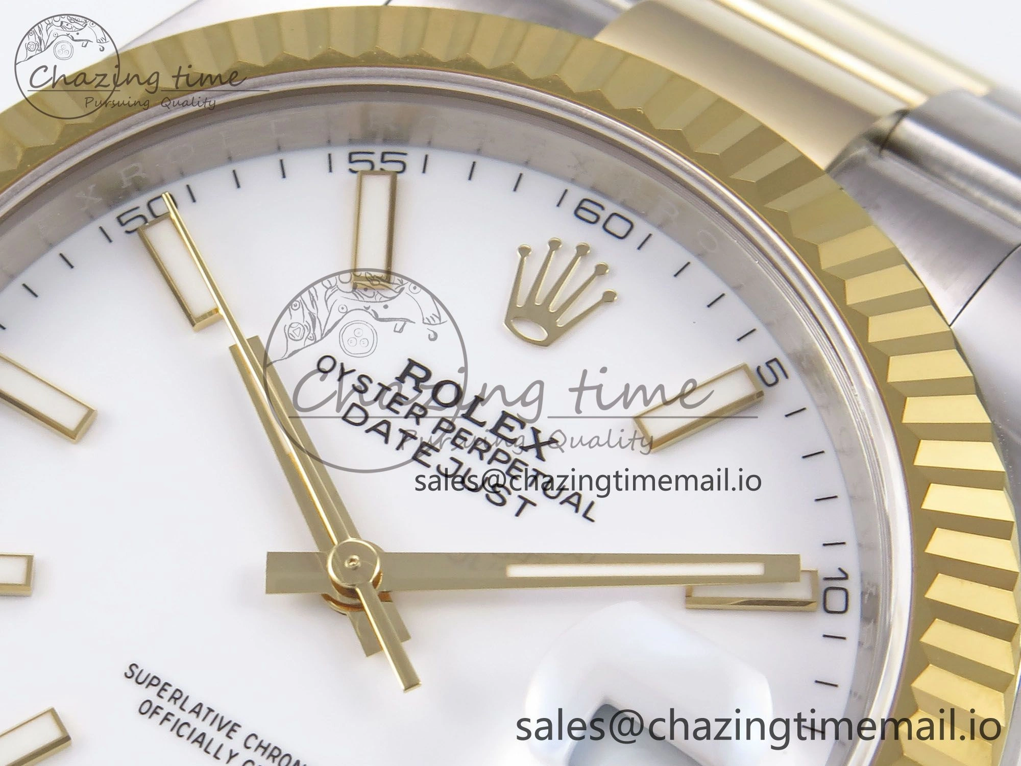 AllSeason DateJust 41 126333 EWEF Best Edition White Stick Dial on SS YG Oyster Bracelet A 972