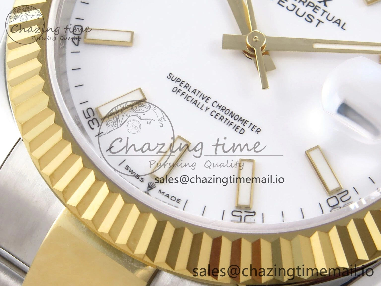 AllSeason DateJust 41 126333 EWEF Best Edition White Stick Dial on SS YG Oyster Bracelet A 972
