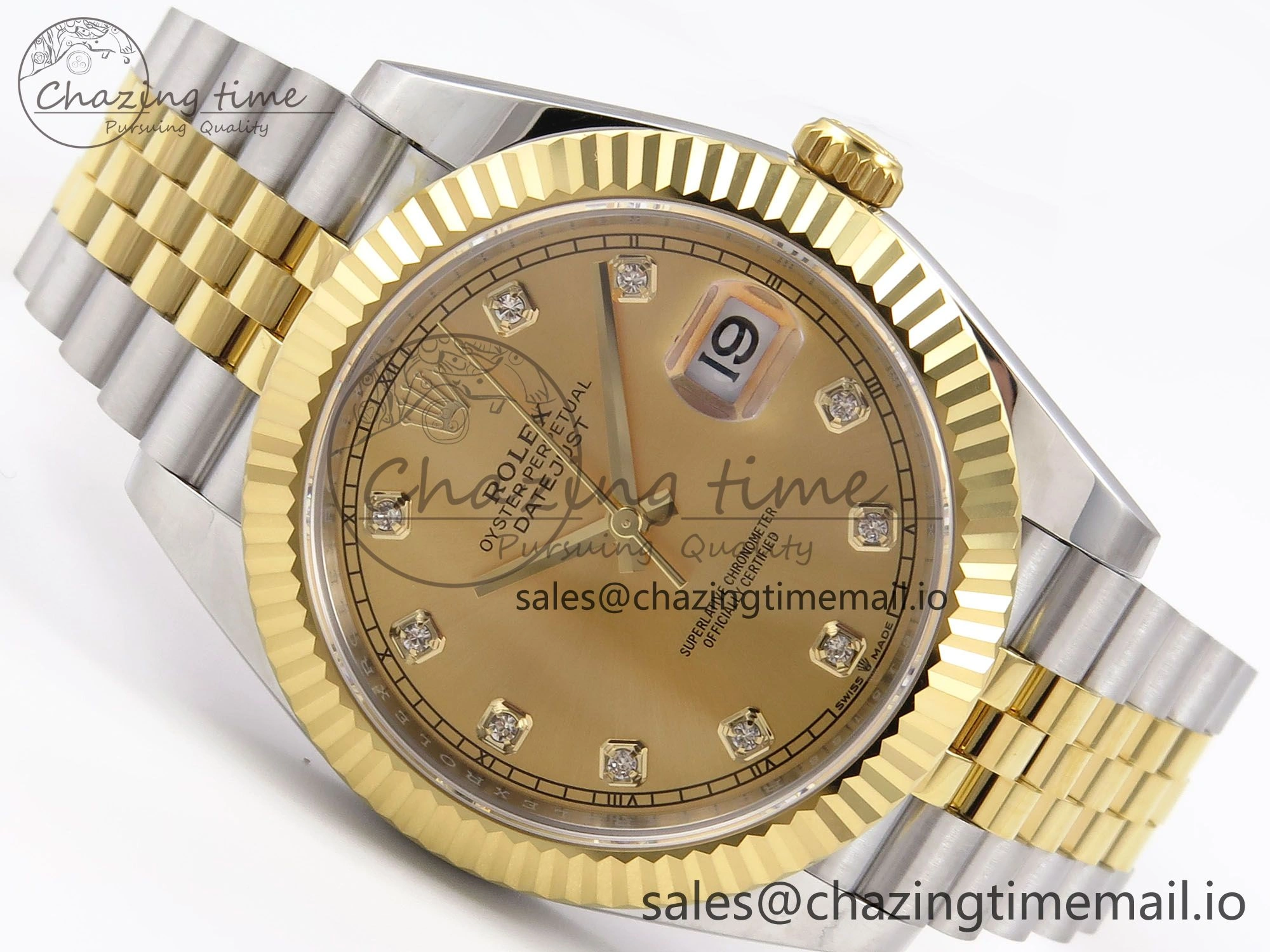 DateJust 41 126333 EWEF Best Edition YG Diamonds Dial on SS YG Jubilee Bracelet A Compact 987