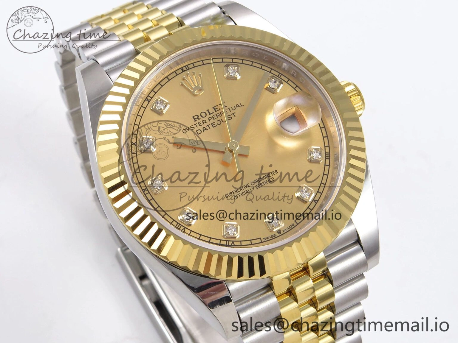 DateJust 41 126333 EWEF Best Edition YG Diamonds Dial on SS YG Jubilee Bracelet A Compact 987