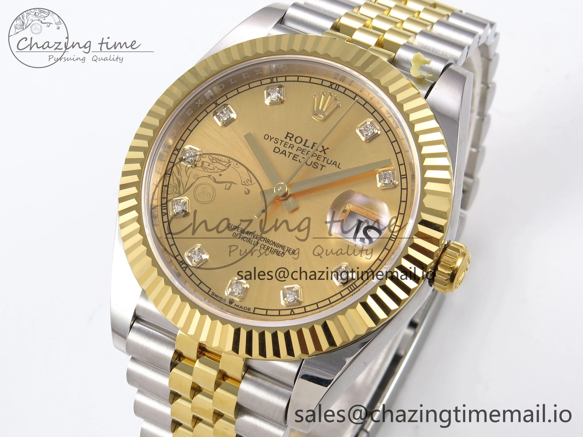 DateJust 41 126333 EWEF Best Edition YG Diamonds Dial on SS YG Jubilee Bracelet A Compact 987