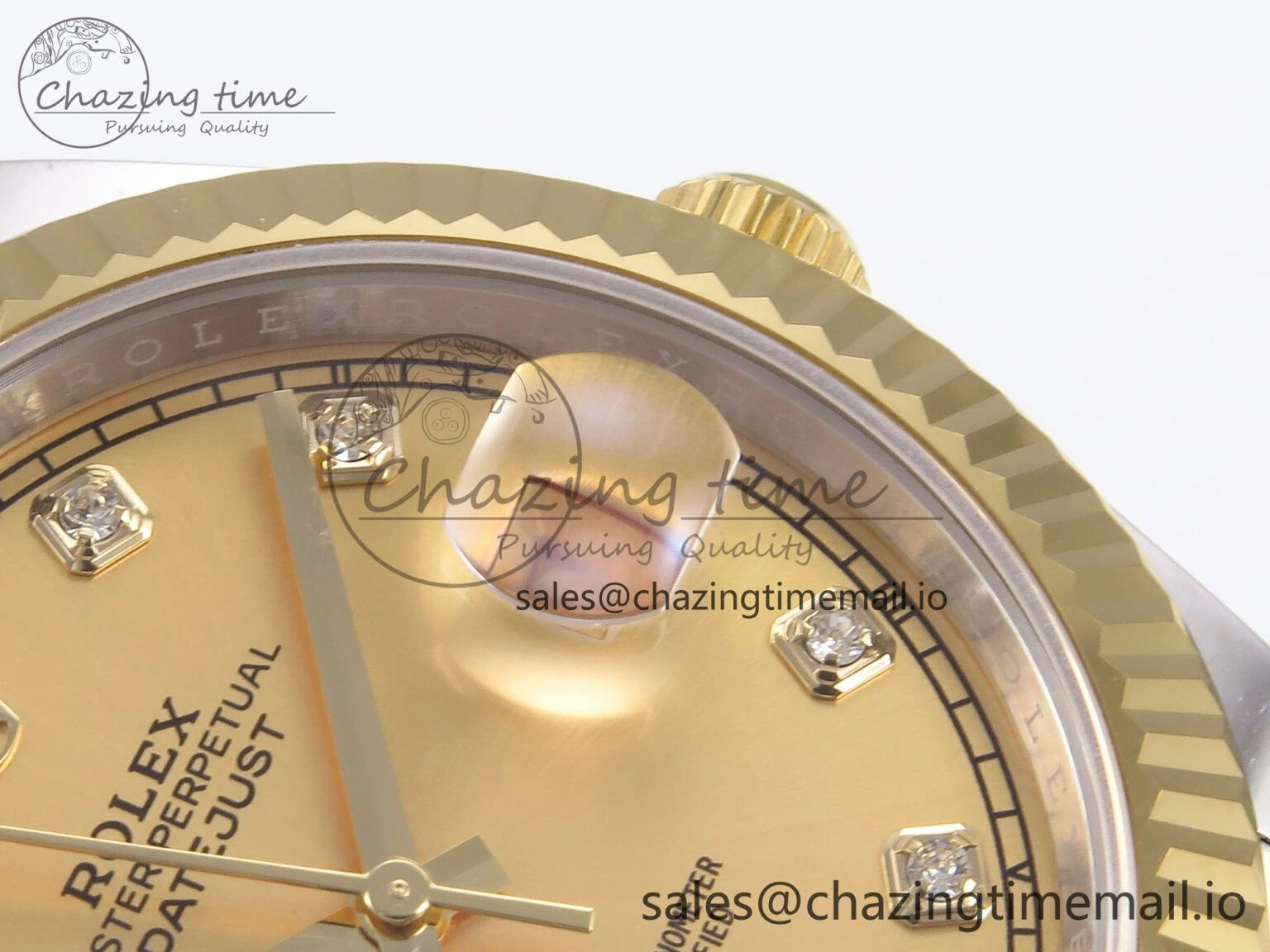 Sporty DateJust 41 126333 EWEF Best Edition YG Diamonds Dial on SS YG Oyster Bracelet A 973