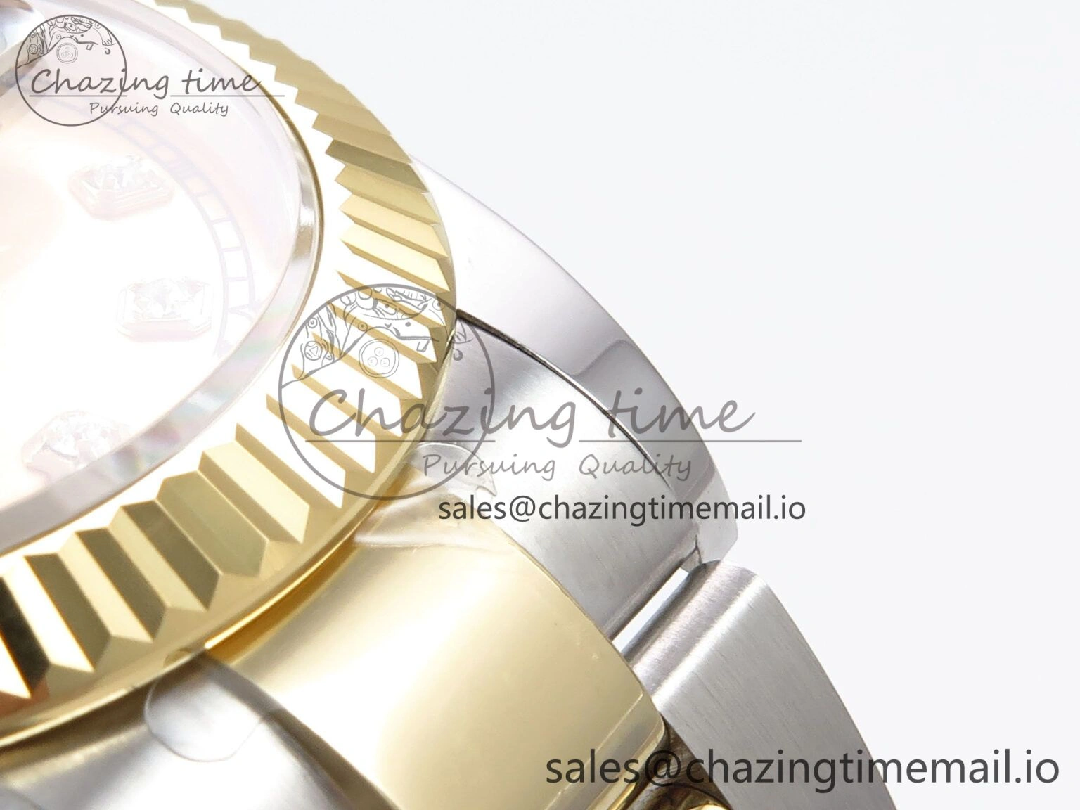 Sporty DateJust 41 126333 EWEF Best Edition YG Diamonds Dial on SS YG Oyster Bracelet A 973