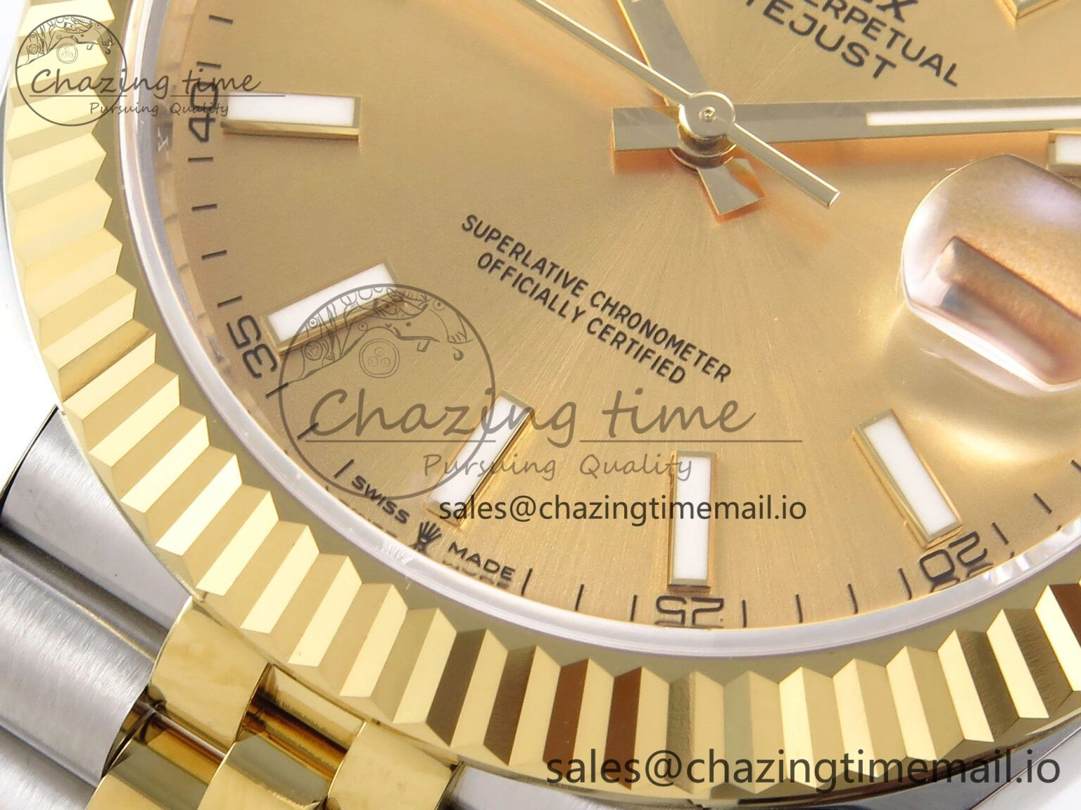 DateJust 41 126333 EWEF Best Edition YG Stick Dial on SS YG Jubilee Bracelet A FastDry 990