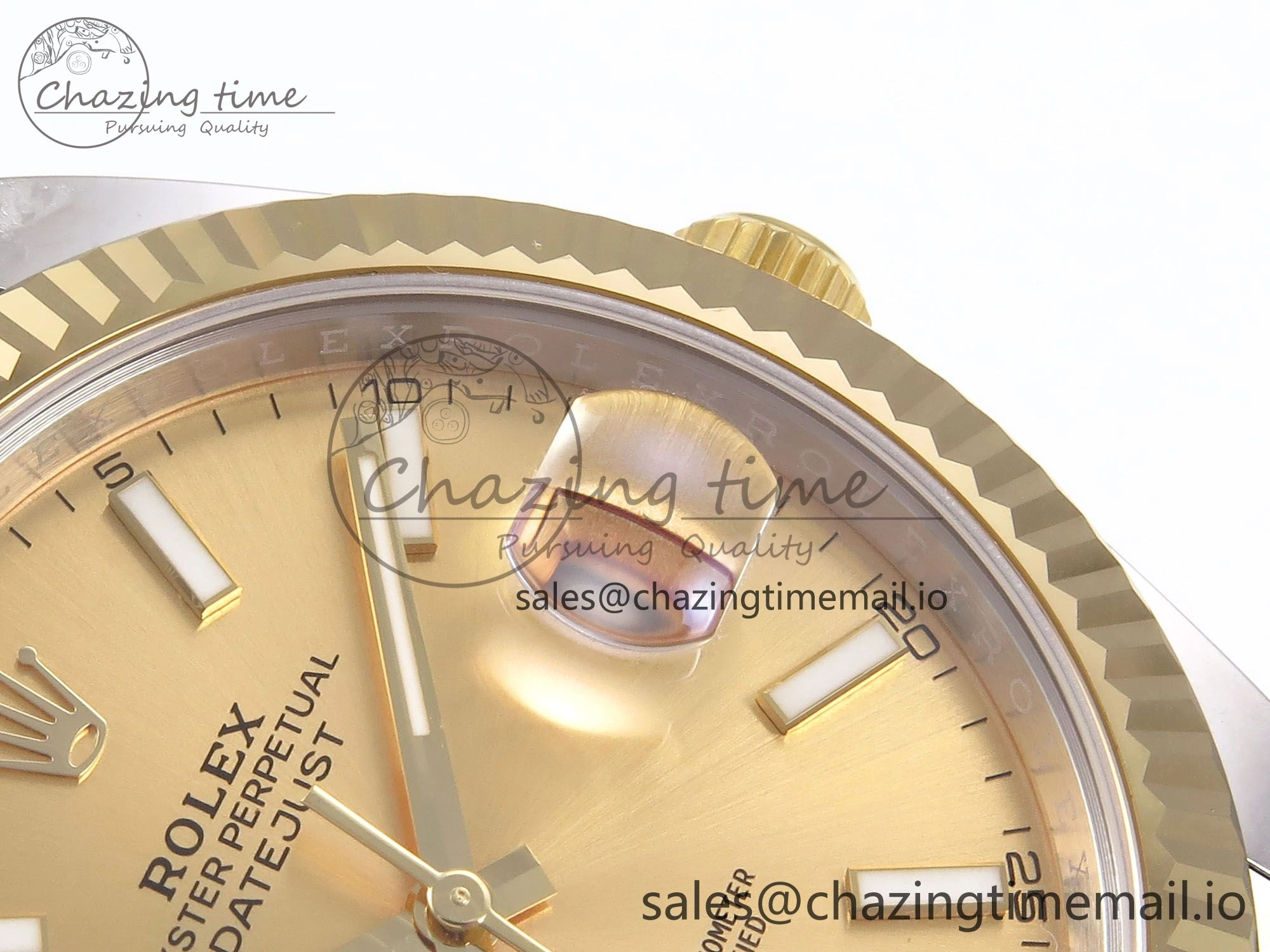 DateJust 41 126333 EWEF Best Edition YG Stick Dial on SS YG Oyster Bracelet A Durable 971