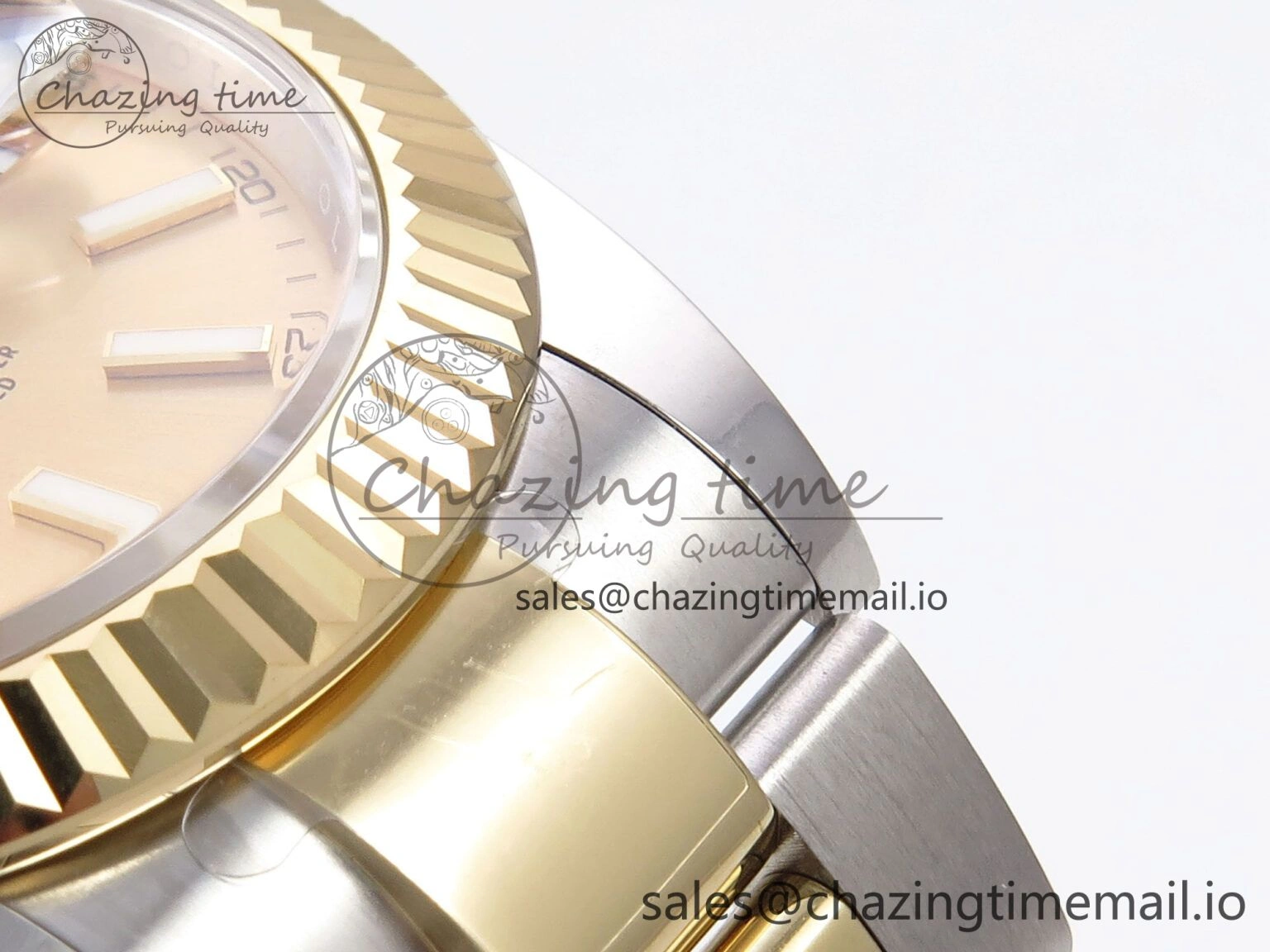 DateJust 41 126333 EWEF Best Edition YG Stick Dial on SS YG Oyster Bracelet A Durable 971