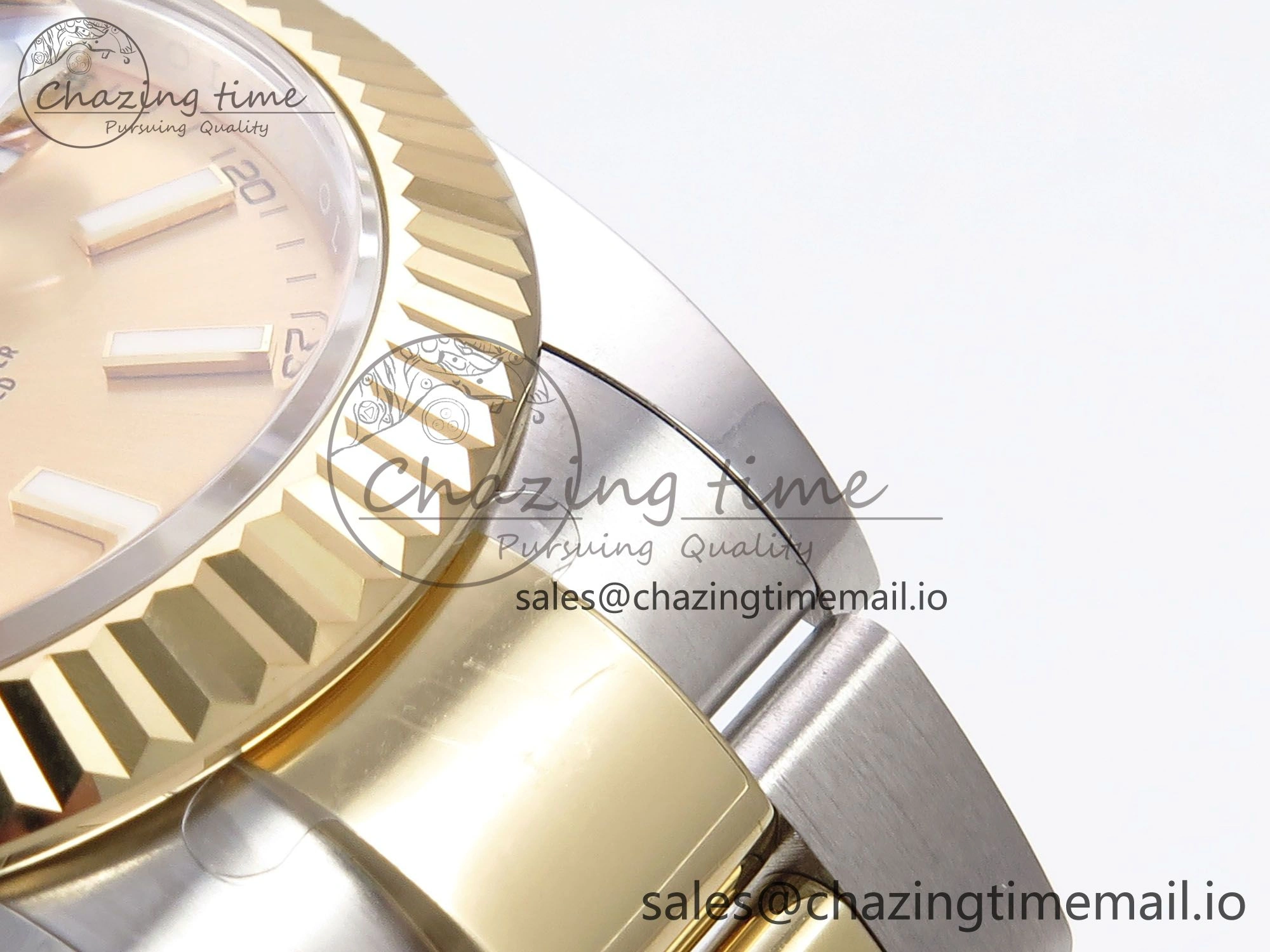 DateJust 41 126333 EWEF Best Edition YG Stick Dial on SS YG Oyster Bracelet A Durable 971