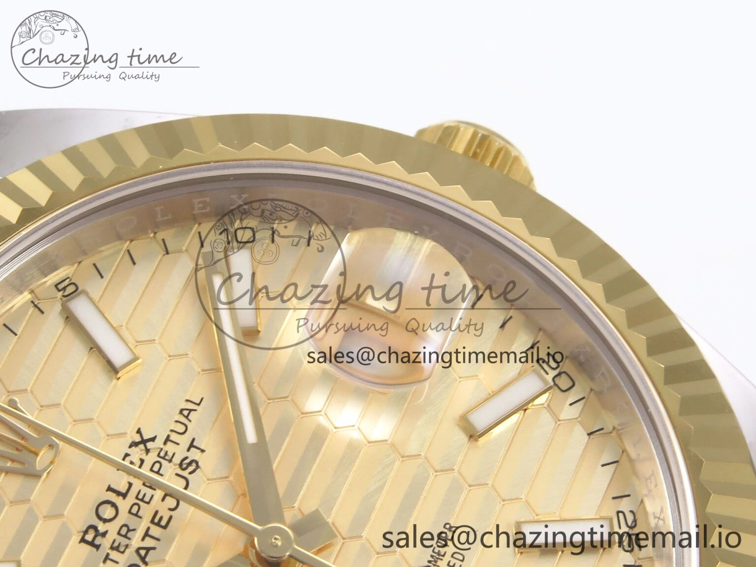 Fashionable DateJust 41 126333 EWEF Best Edition YG Textured Dial on SS YG Oyster Bracelet A 976
