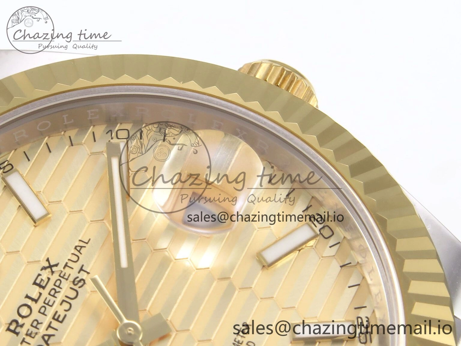 Resilient DateJust 41 126333 EWEF Best Edition YG Texuted Dial on SS YG Jubilee Bracelet A 992