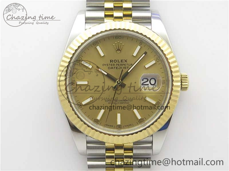 DateJust 41 126333 SS YG ARF 1:1 Best Edition 904L Steel YG Lumed Dial on Jubilee Bracelet A Lightweight 3223