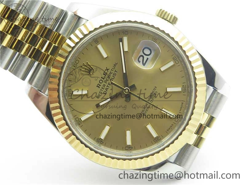 DateJust 41 126333 SS YG ARF 1:1 Best Edition 904L Steel YG Lumed Dial on Jubilee Bracelet A Lightweight 3223