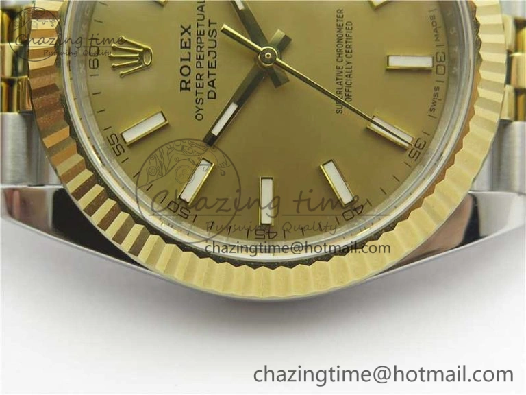 DateJust 41 126333 SS YG ARF 1:1 Best Edition 904L Steel YG Lumed Dial on Jubilee Bracelet A Lightweight 3223
