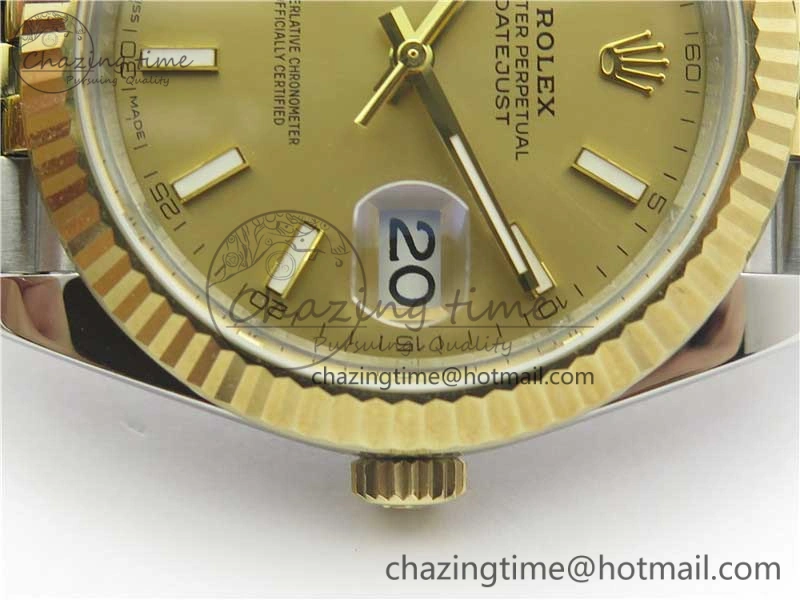 DateJust 41 126333 SS YG ARF 1:1 Best Edition 904L Steel YG Lumed Dial on Jubilee Bracelet A Lightweight 3223