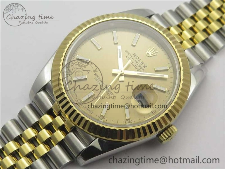 DateJust 41 126333 SS YG ARF 1:1 Best Edition 904L Steel YG Lumed Dial on Jubilee Bracelet A Lightweight 3223