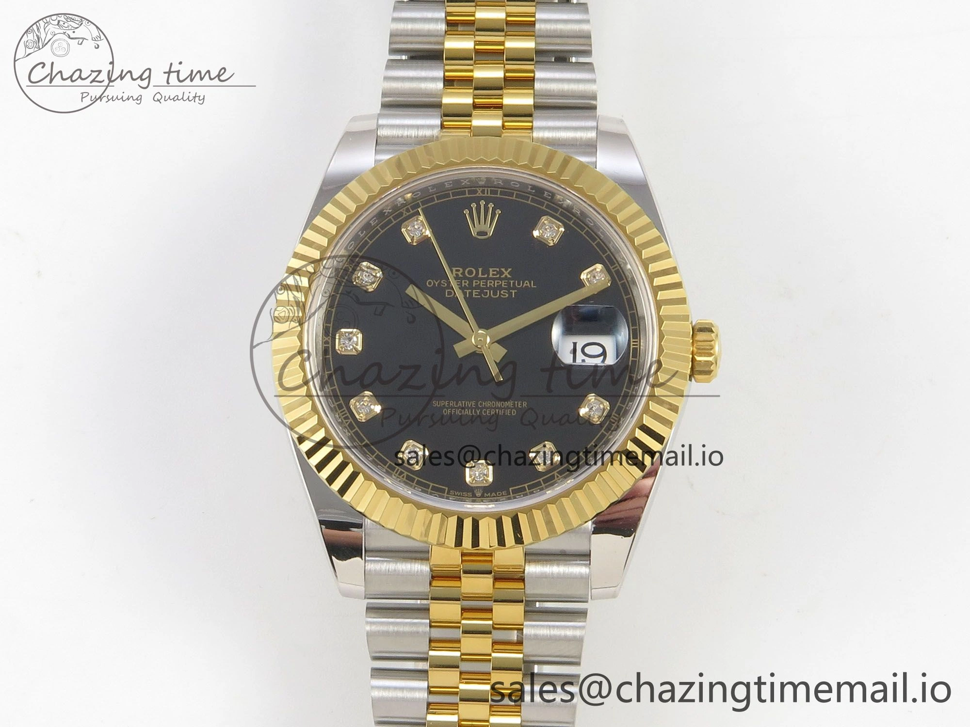 Durable DateJust 41 126333 SS YG ARF 1:1 Best Edition Black Diamonds Dial on Jubilee Bracelet SH3235 (Weighted) 210