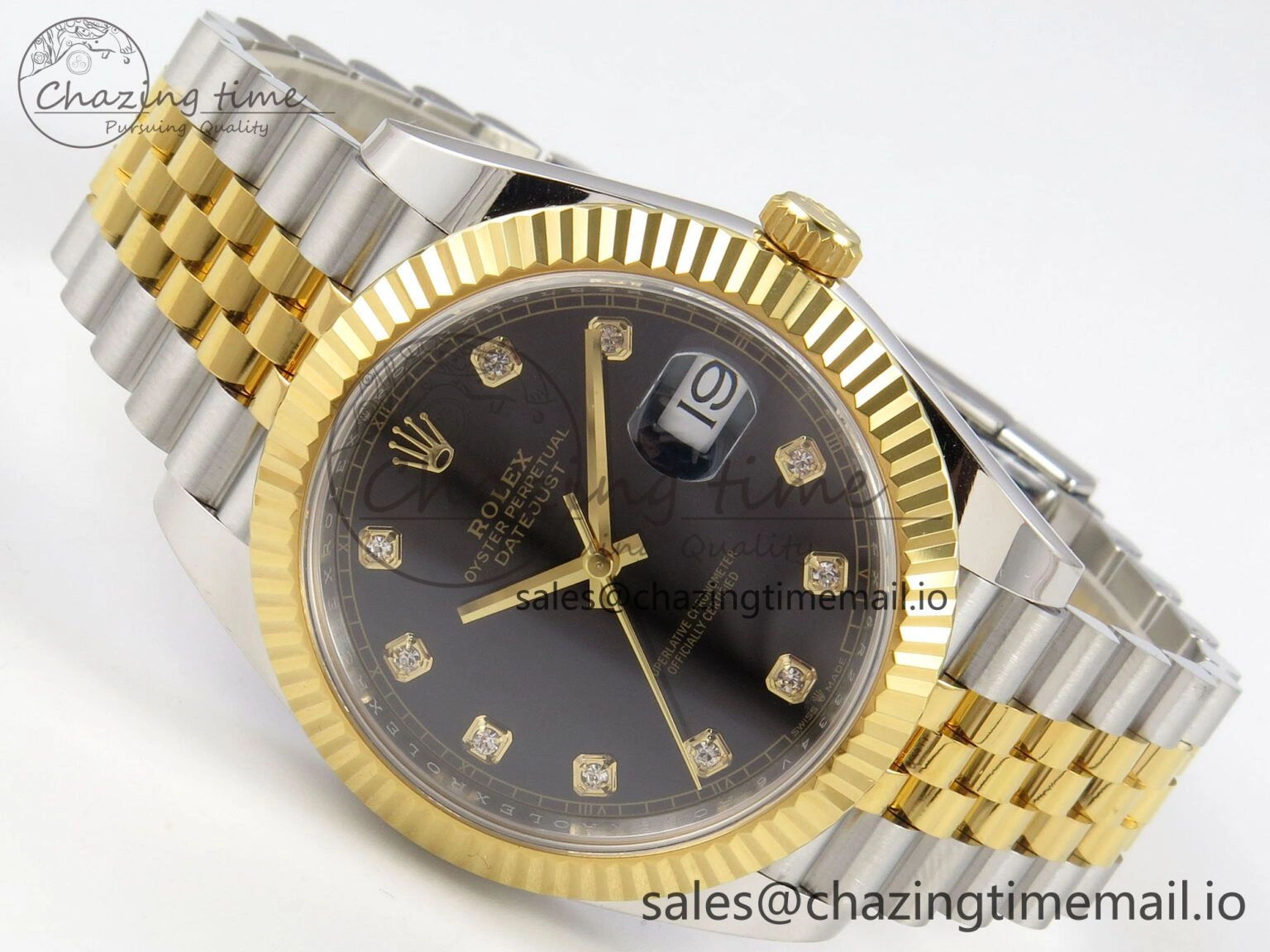 Durable DateJust 41 126333 SS YG ARF 1:1 Best Edition Black Diamonds Dial on Jubilee Bracelet SH3235 (Weighted) 210