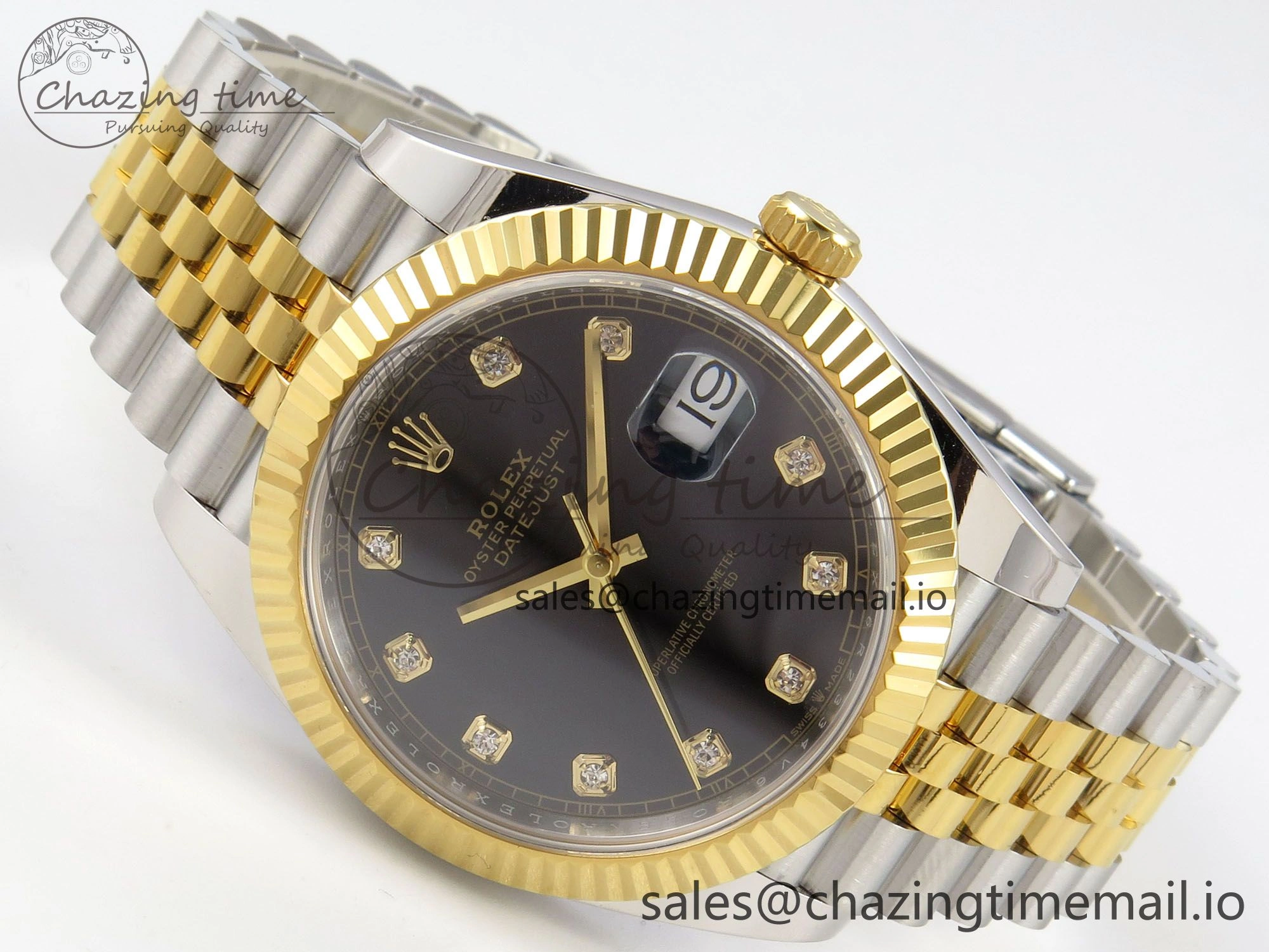 Durable DateJust 41 126333 SS YG ARF 1:1 Best Edition Black Diamonds Dial on Jubilee Bracelet SH3235 (Weighted) 210