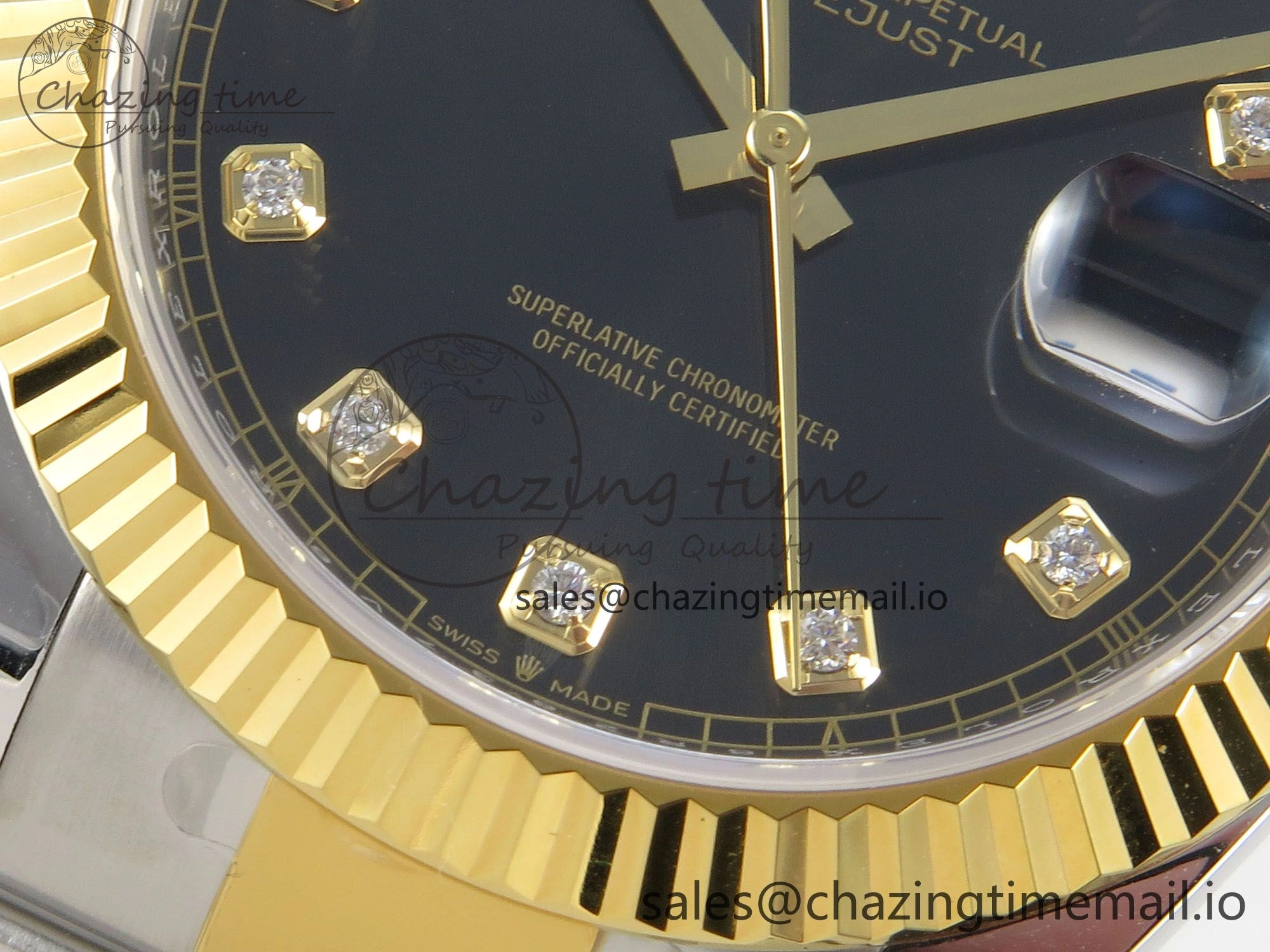 Timeless DateJust 41 126333 SS YG ARF 1:1 Best Edition Black Diamonds Dial on Oyster Bracelet SH3235 (Weighted) 231