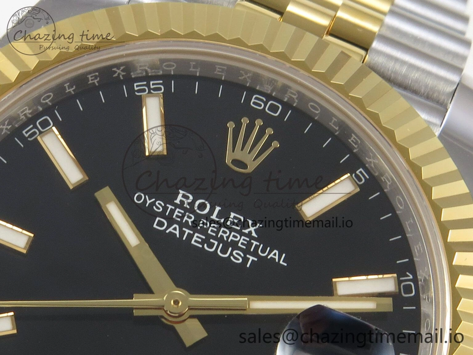 TopPick DateJust 41 126333 SS YG ARF 1:1 Best Edition Black Stick Dial on Jubilee Bracelet SH3235 (Weighted) 222