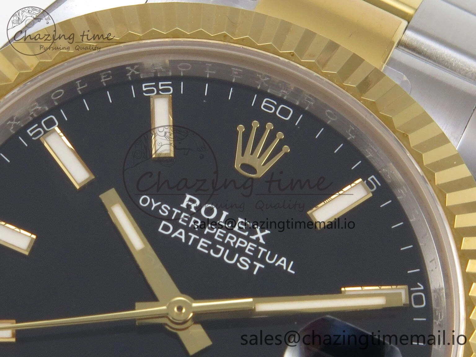 DateJust 41 126333 SS YG ARF 1:1 Best Edition Black Stick Dial on Oyster Bracelet SH3235 (Weighted) Comfortable 212