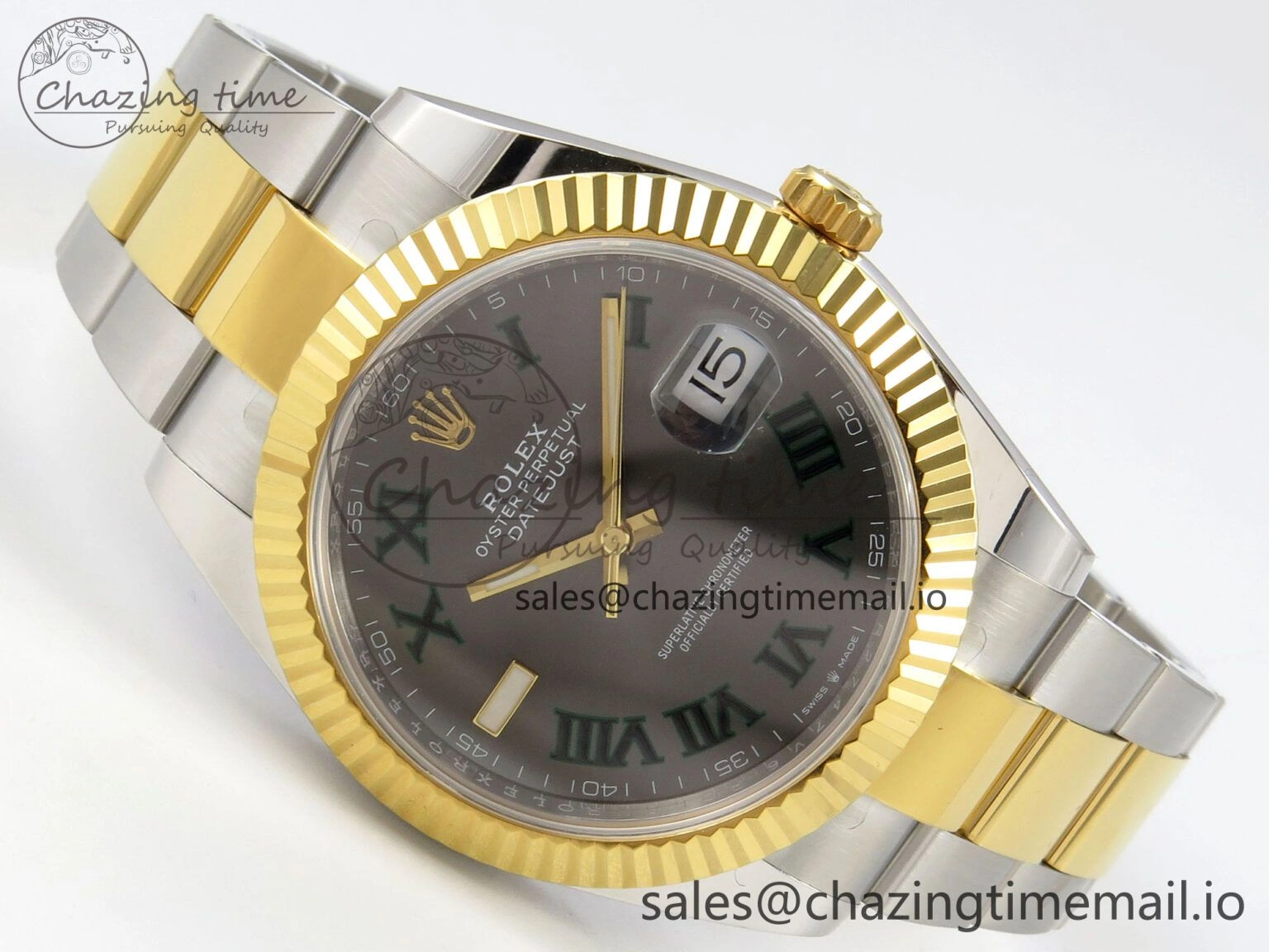 Lightweight DateJust 41 126333 SS YG ARF 1:1 Best Edition Gray Roman Dial on Oyster Bracelet SH3235 (Weighted) 208