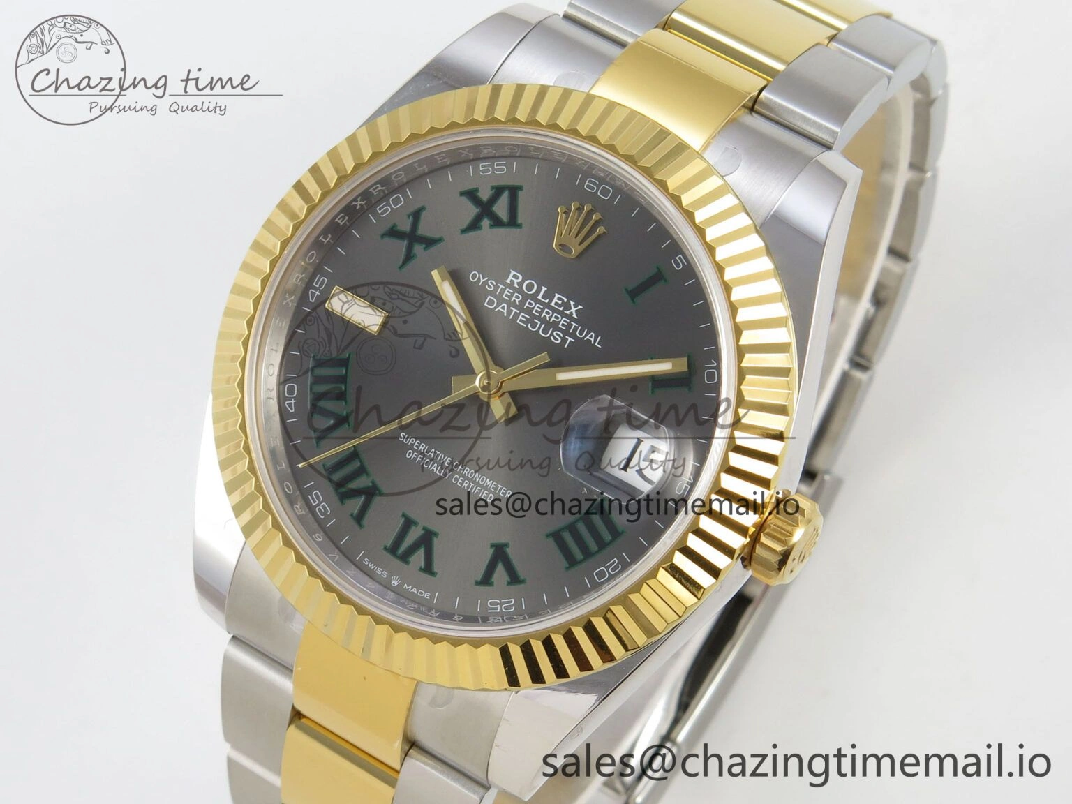 Lightweight DateJust 41 126333 SS YG ARF 1:1 Best Edition Gray Roman Dial on Oyster Bracelet SH3235 (Weighted) 208