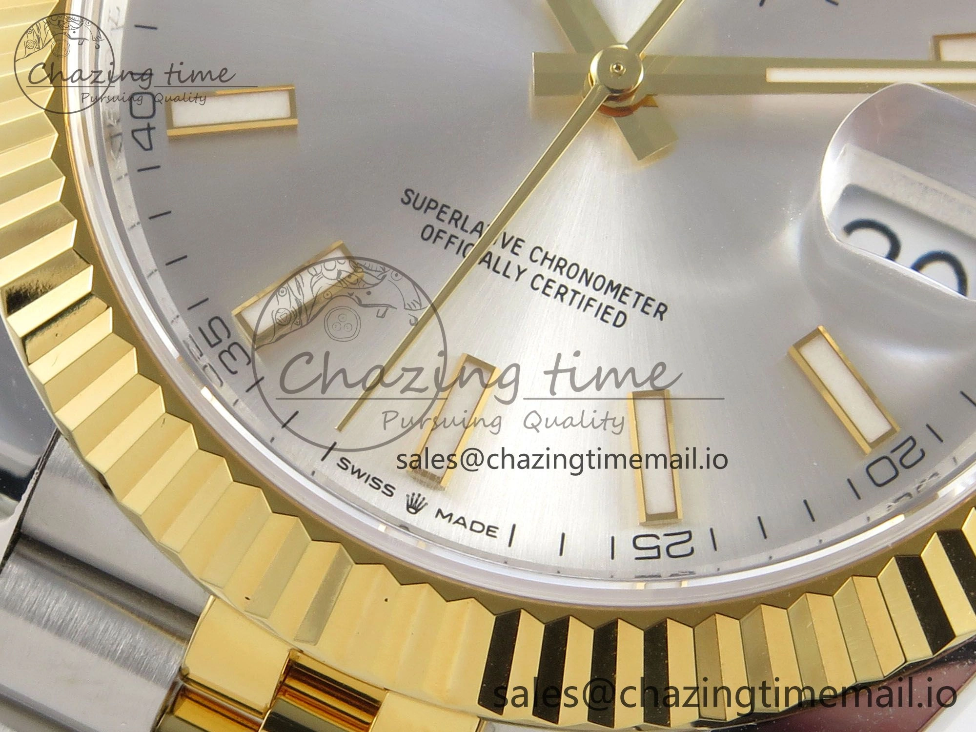 DateJust 41 126333 SS YG ARF 1:1 Best Edition Silver Stick Dial on Jubilee Bracelet SH3235 (Weighted) Seasonal 215