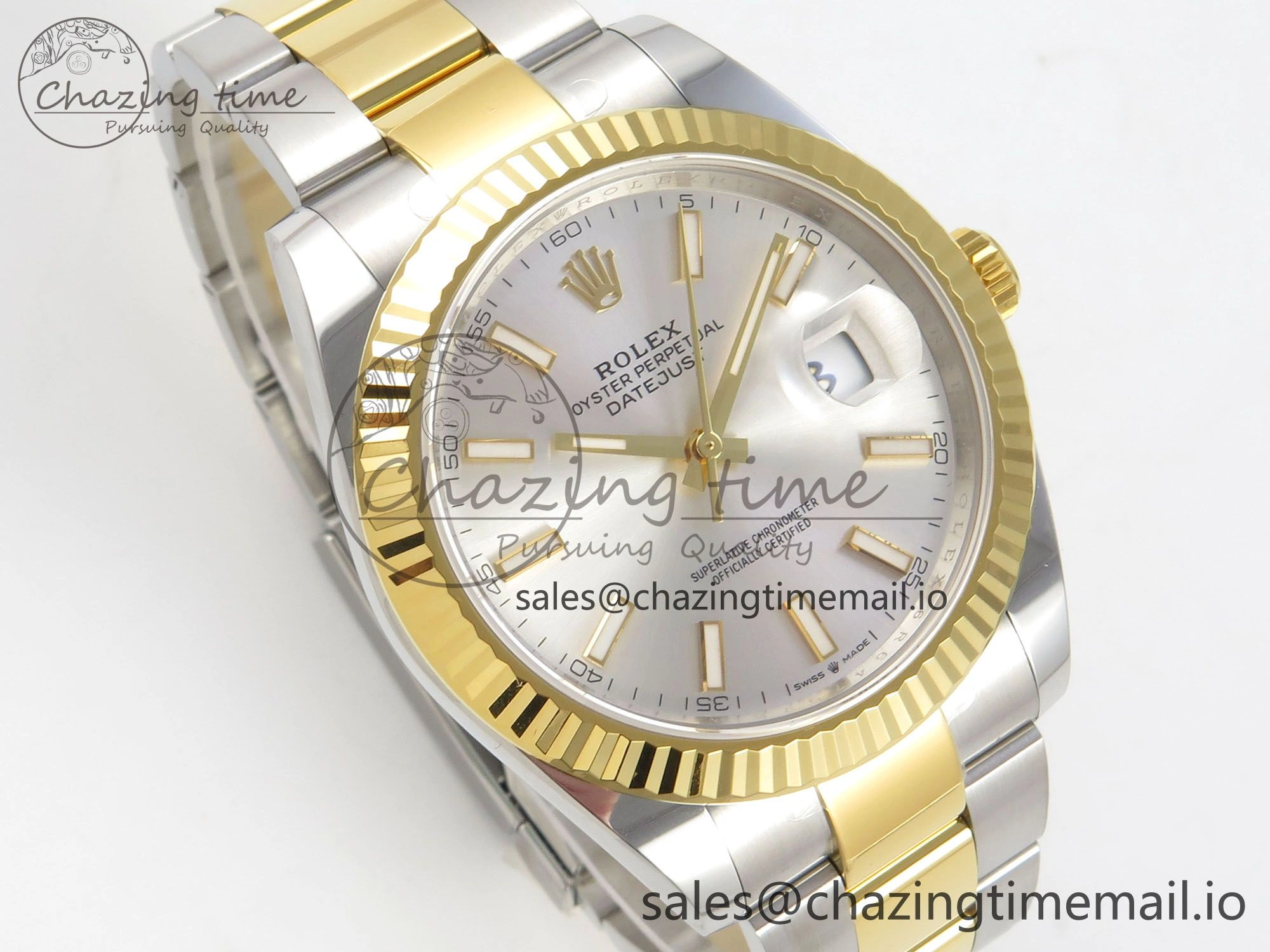 DateJust 41 126333 SS YG ARF 1:1 Best Edition Silver Stick Dial on Oyster Bracelet SH3235 (Weighted) TopPick 207
