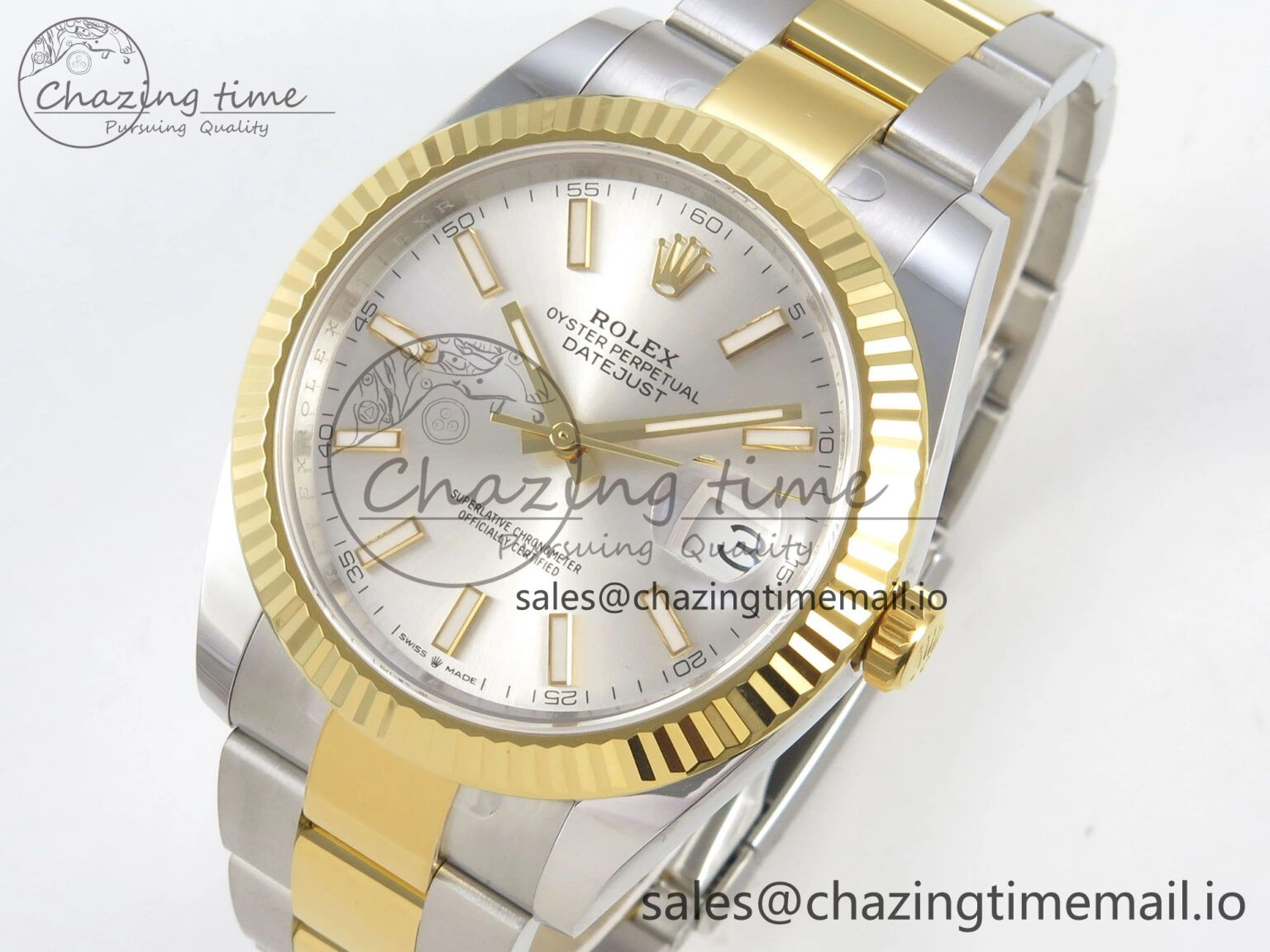 DateJust 41 126333 SS YG ARF 1:1 Best Edition Silver Stick Dial on Oyster Bracelet SH3235 (Weighted) TopPick 207
