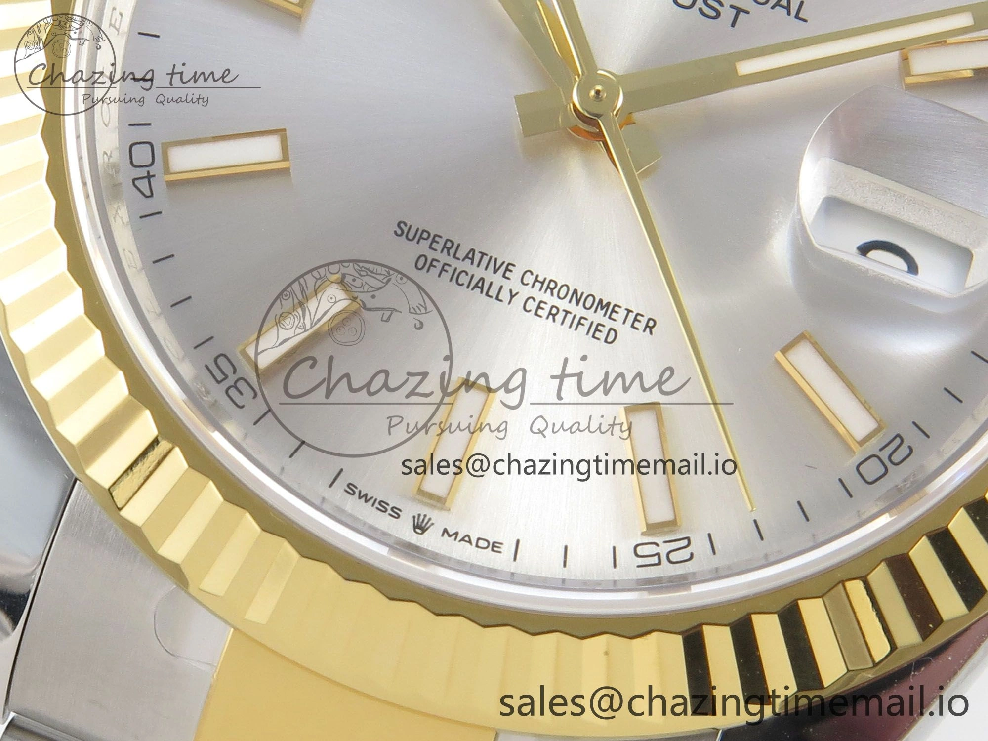 DateJust 41 126333 SS YG ARF 1:1 Best Edition Silver Stick Dial on Oyster Bracelet SH3235 (Weighted) TopPick 207